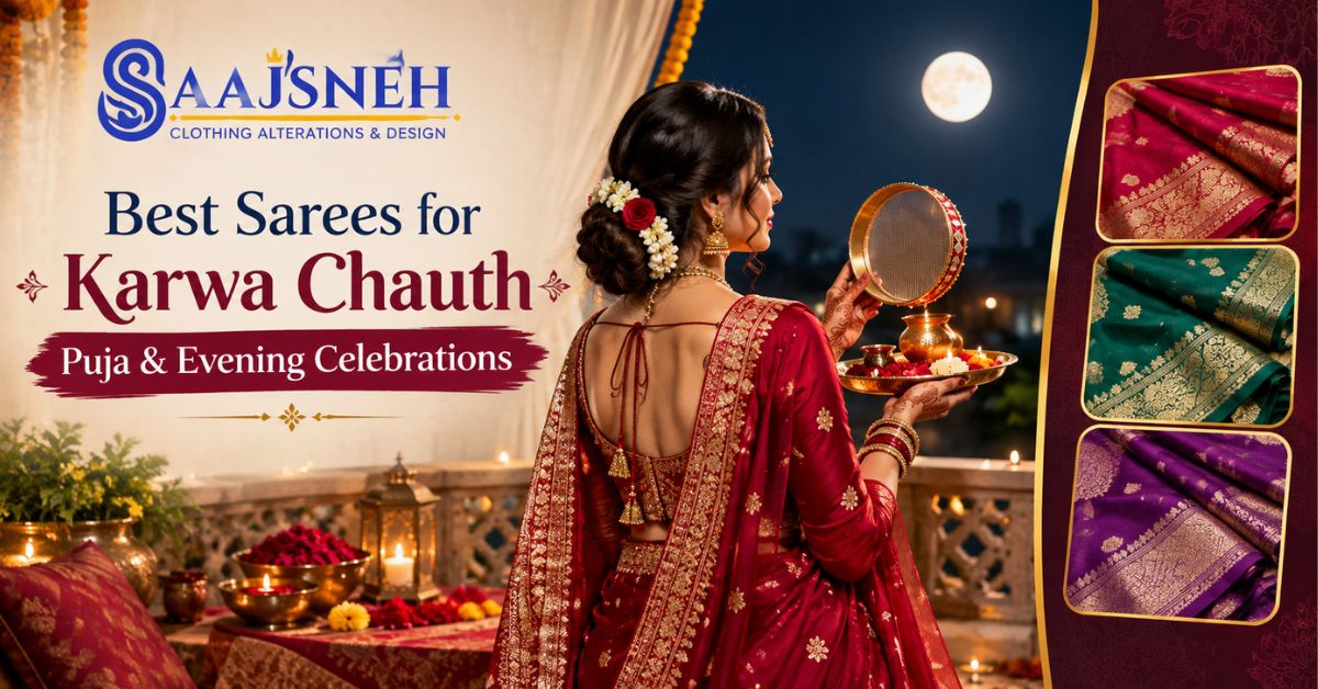 10 Best Sarees for Karwa Chauth Puja & Evening Celebrations