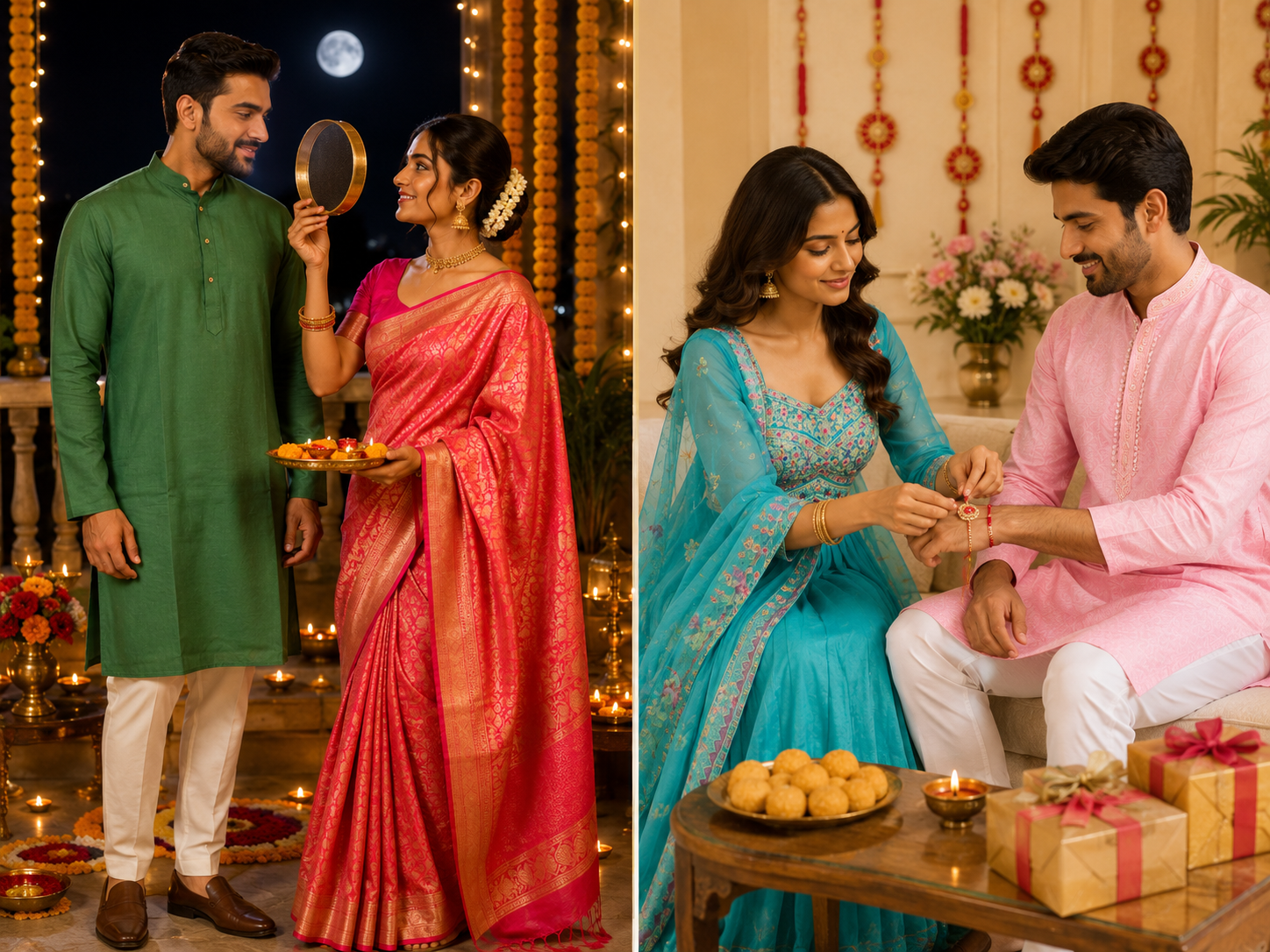 Karva Chauth & Rakhi Dressing: Traditional Looks Made Simple