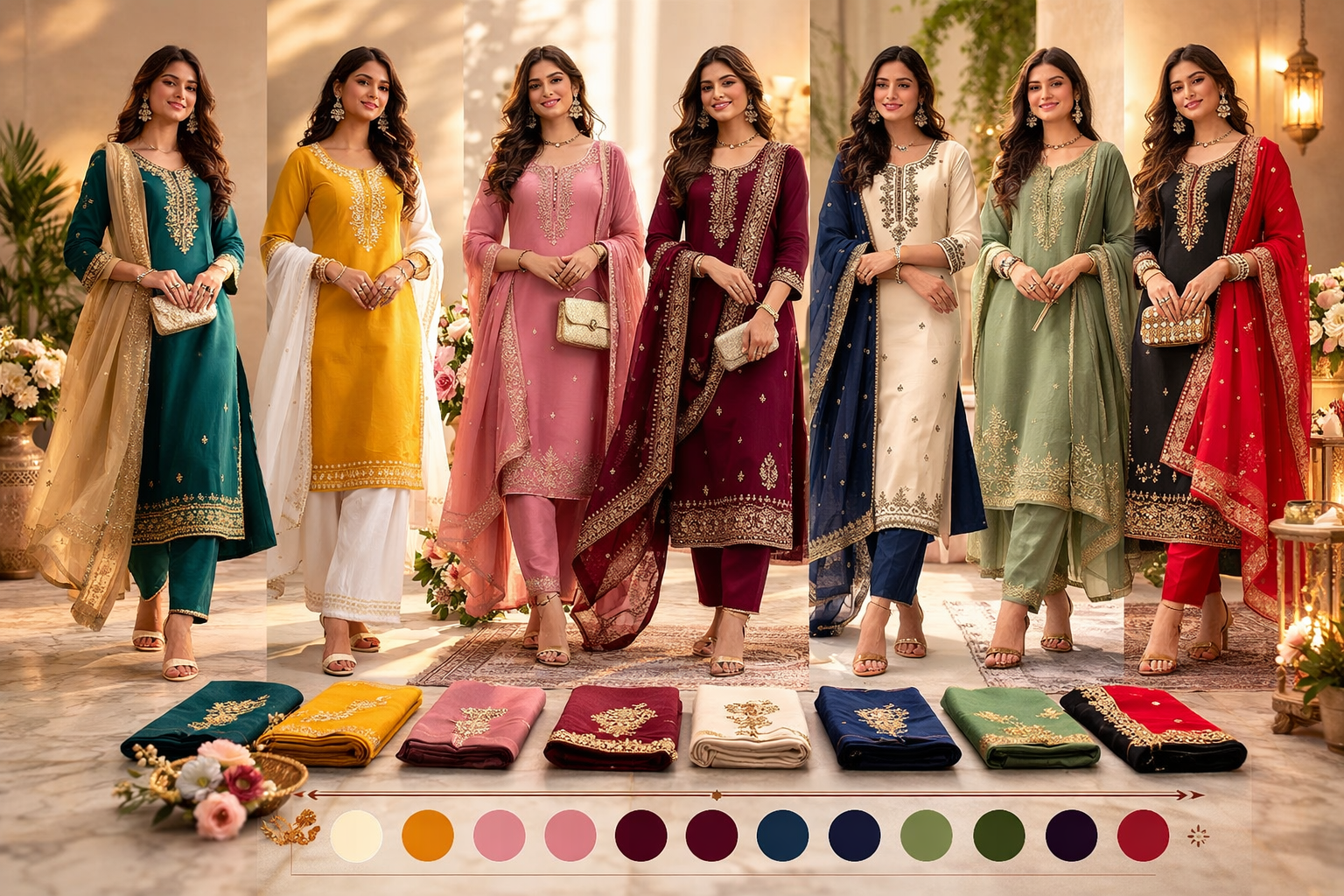 15 Top Salwar Suit Best Colour Combination for Suits