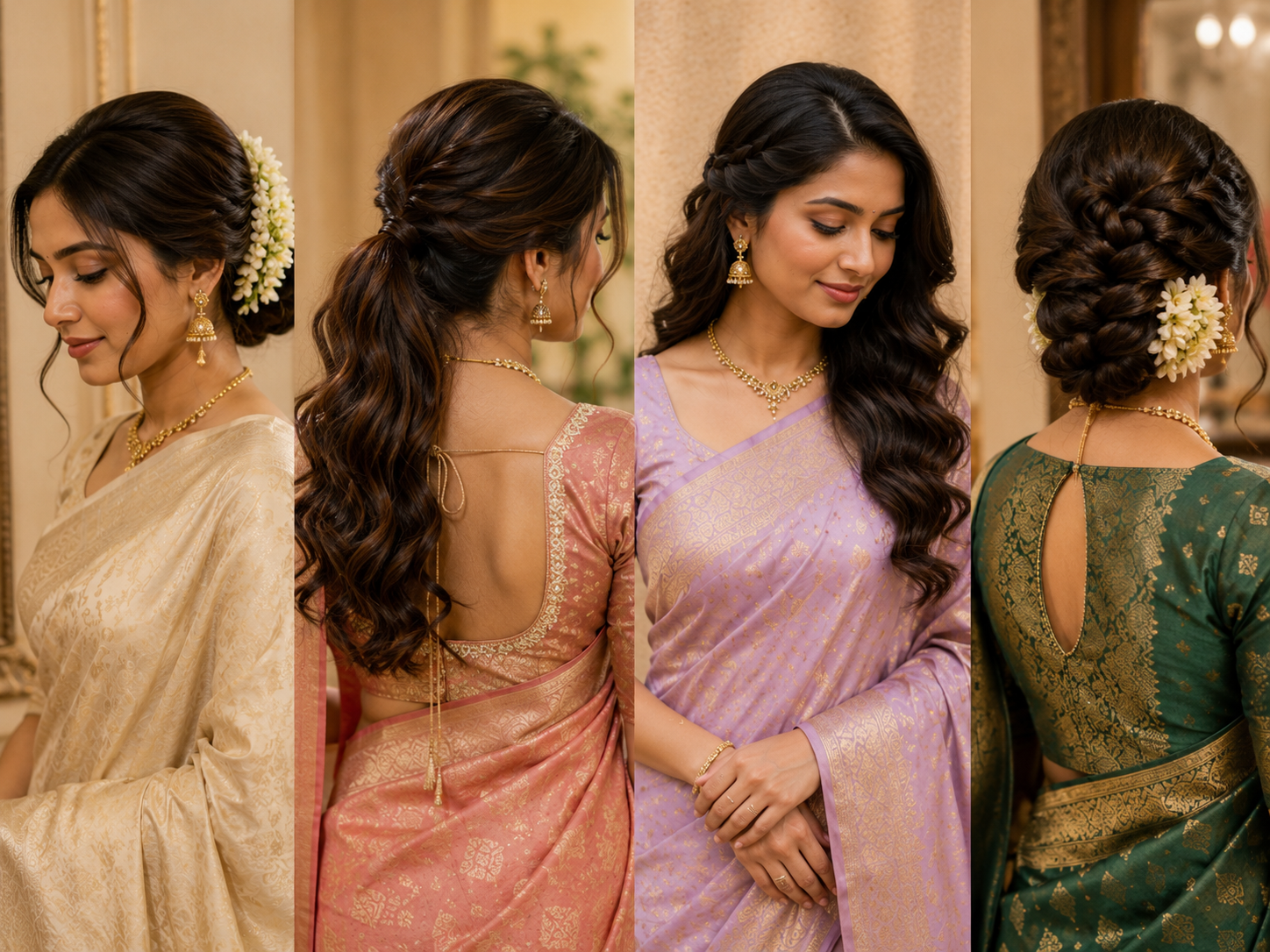 Which Hairstyle Looks Best with a Saree?