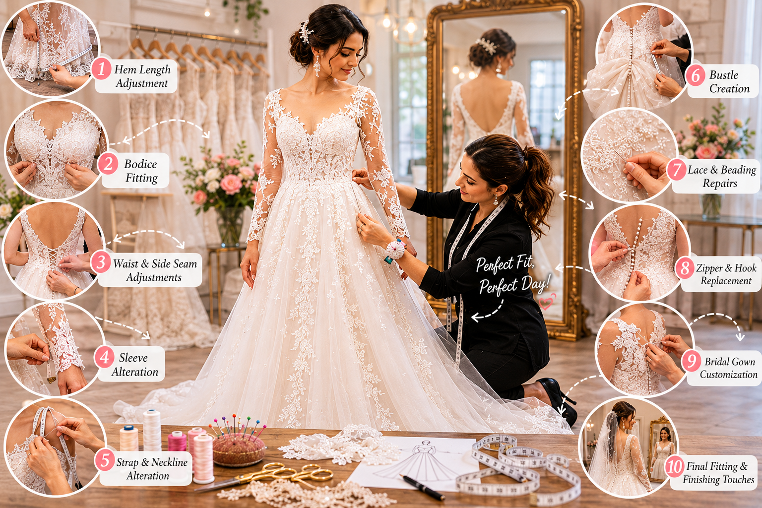 10 Wedding Gown Alteration Services Every Bride Should Consider