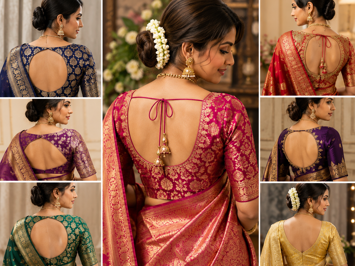25 Elegant Banarasi Silk Saree Blouse Designs Trending This Year