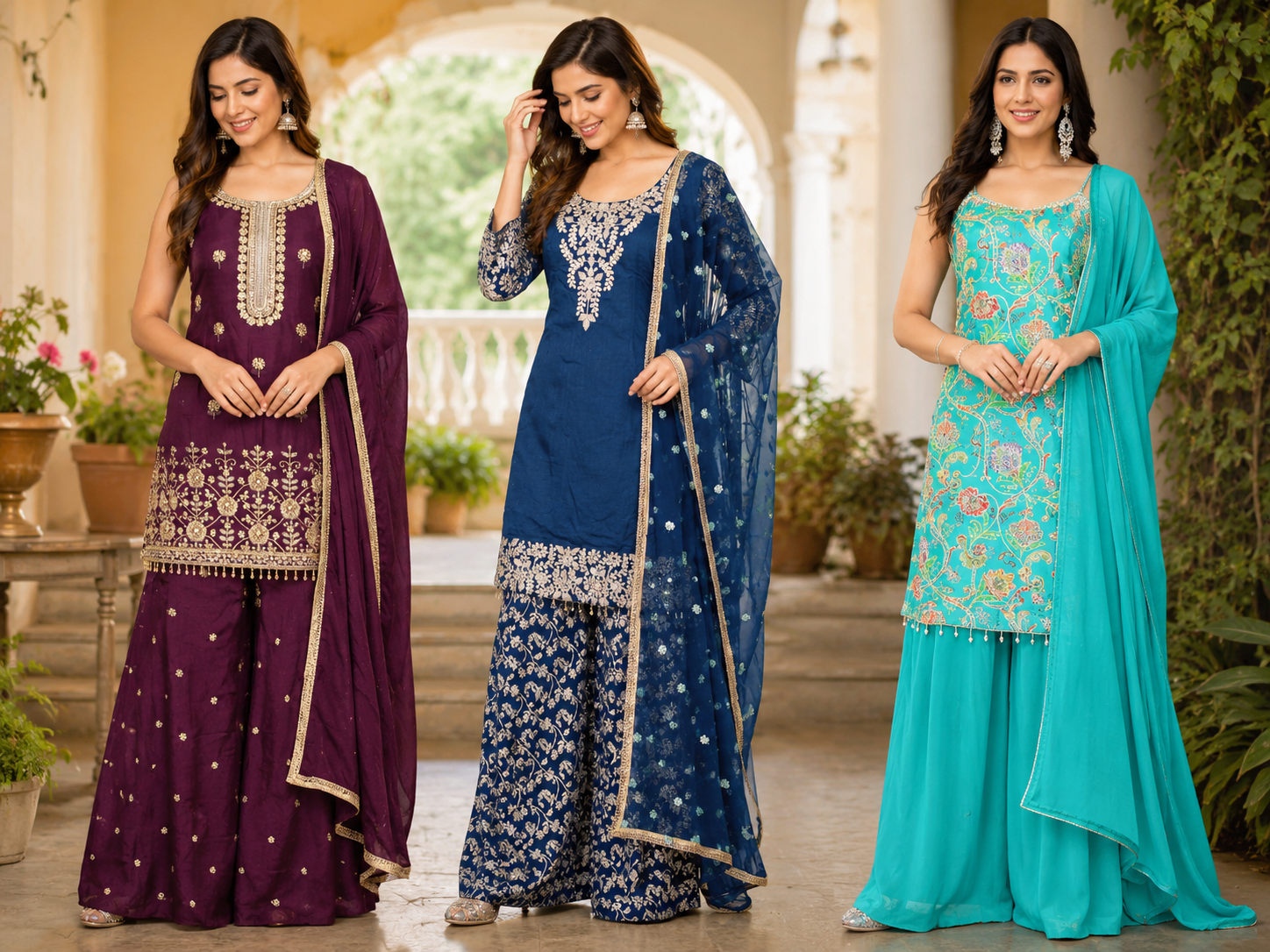 10 Beautiful Punjabi Readymade Palazzo Suits for Every Occasion