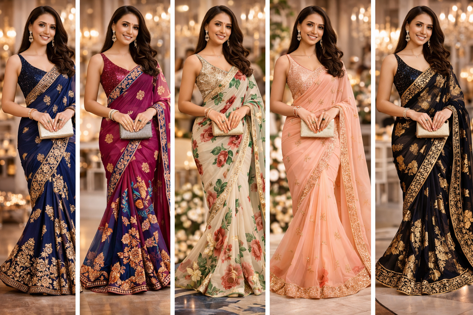 10 Gorgeous Georgette Sarees Perfect for Party Wear
