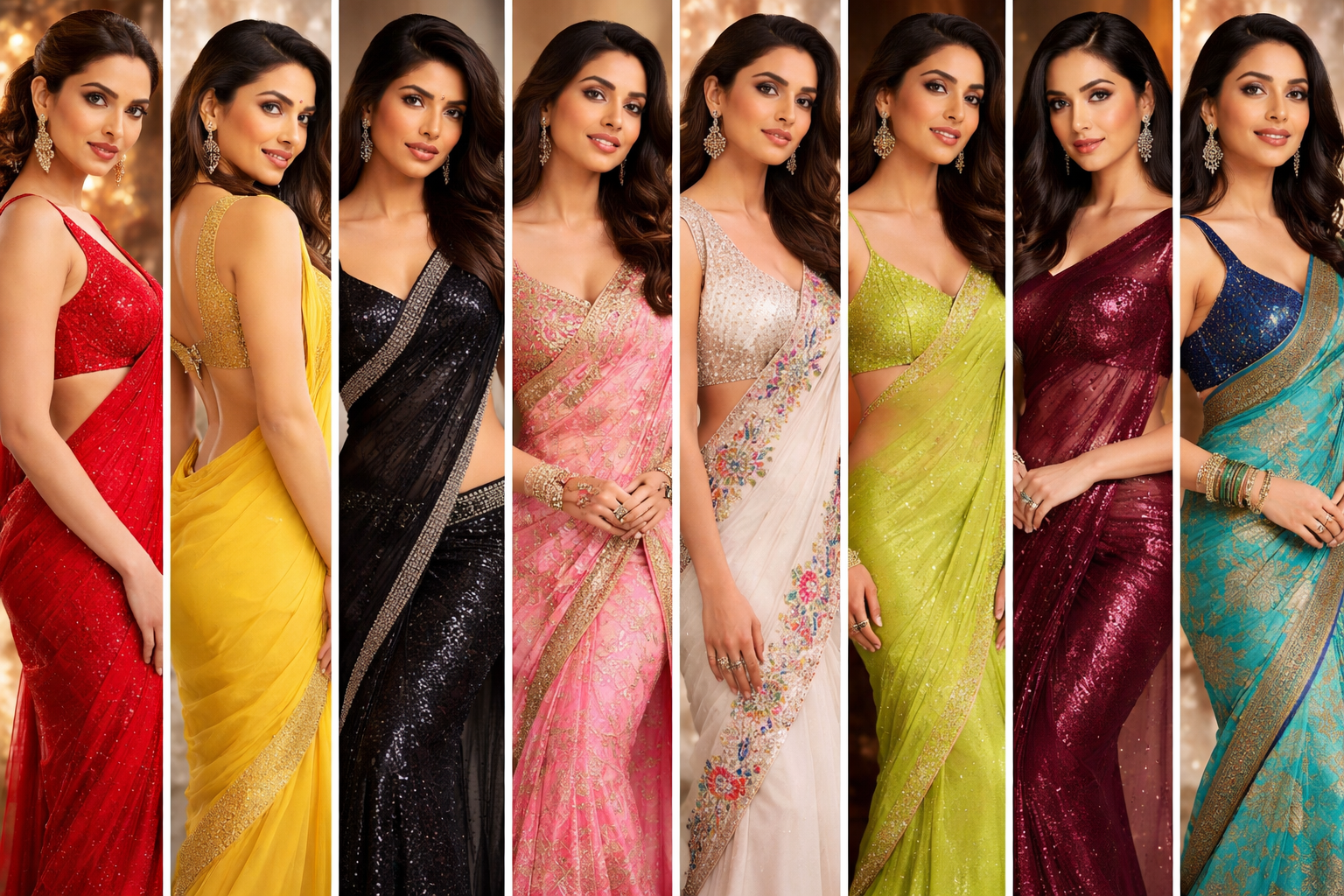 8 Iconic Bollywood Saree Looks to Recreate for Parties