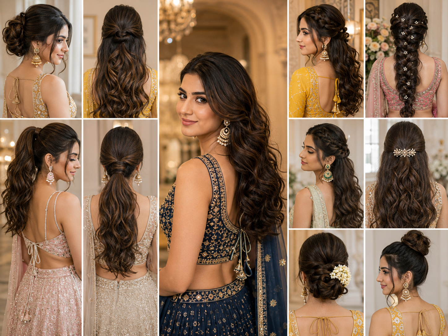 10 Simple and Stylish Hairstyles for Lehenga Do It At Home