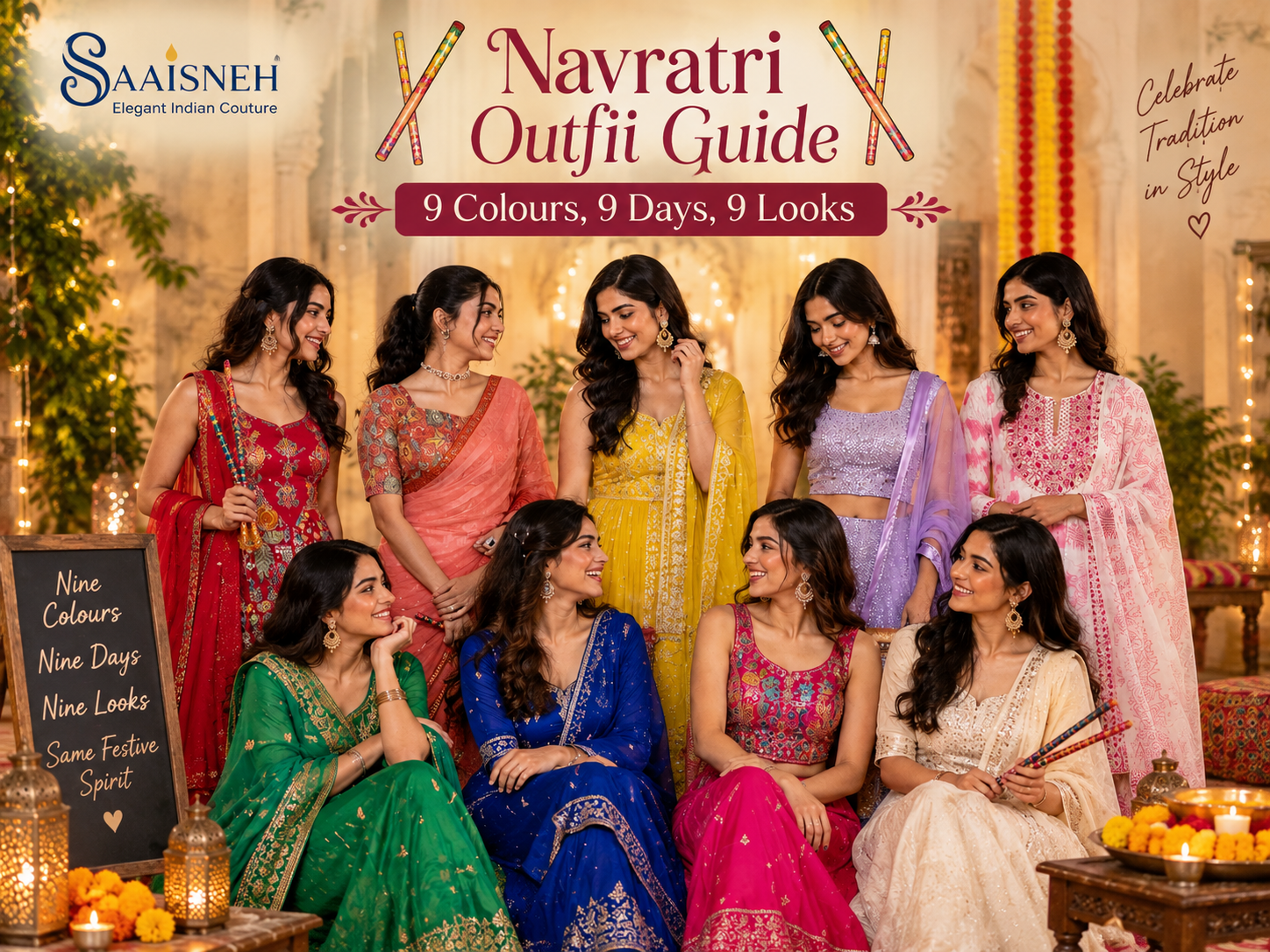 Navratri Outfit Guide: 9 Colours, 9 Days, 9 Looks