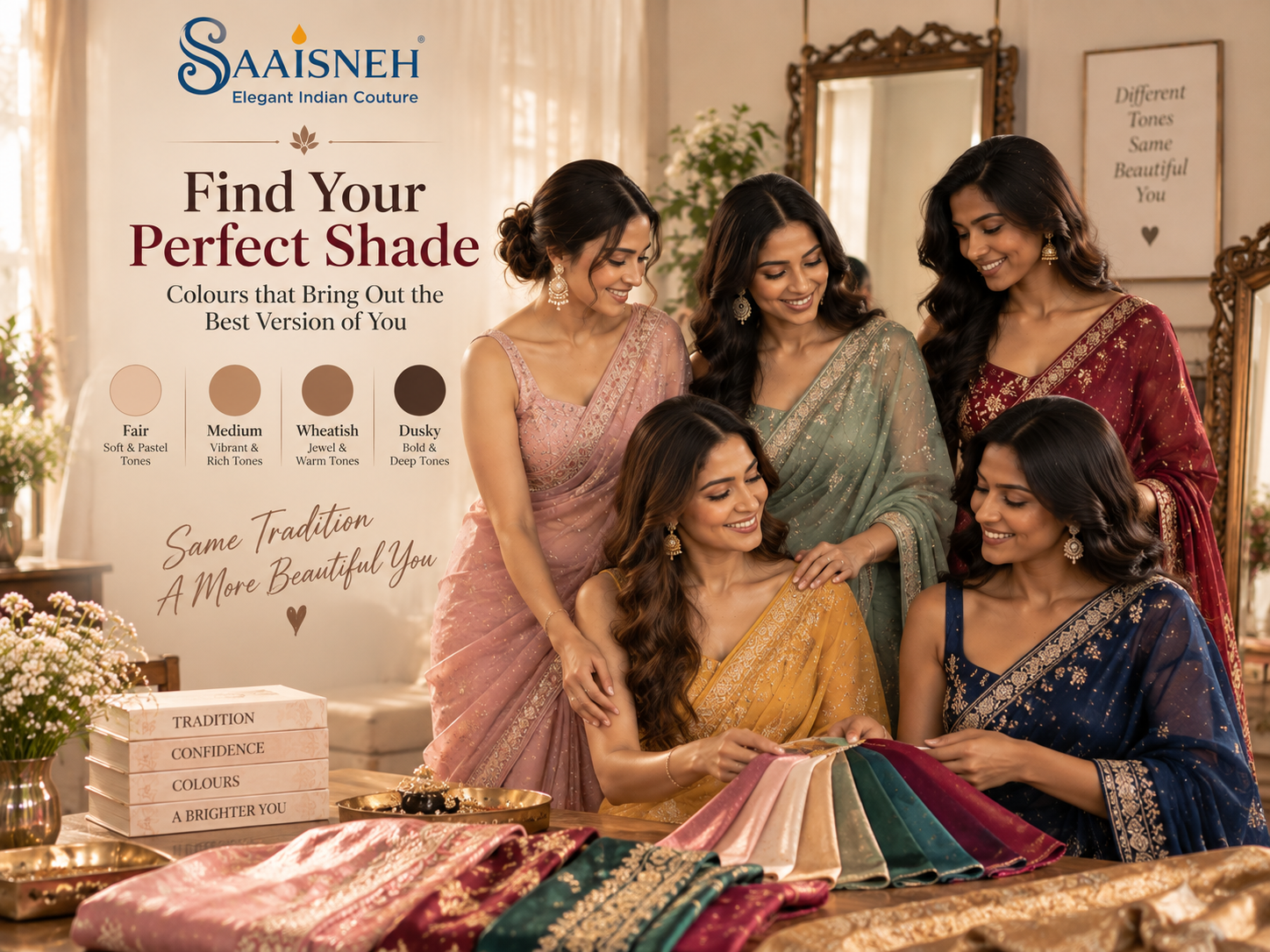How to Choose the Right Saree Colour for Your Skin Tone