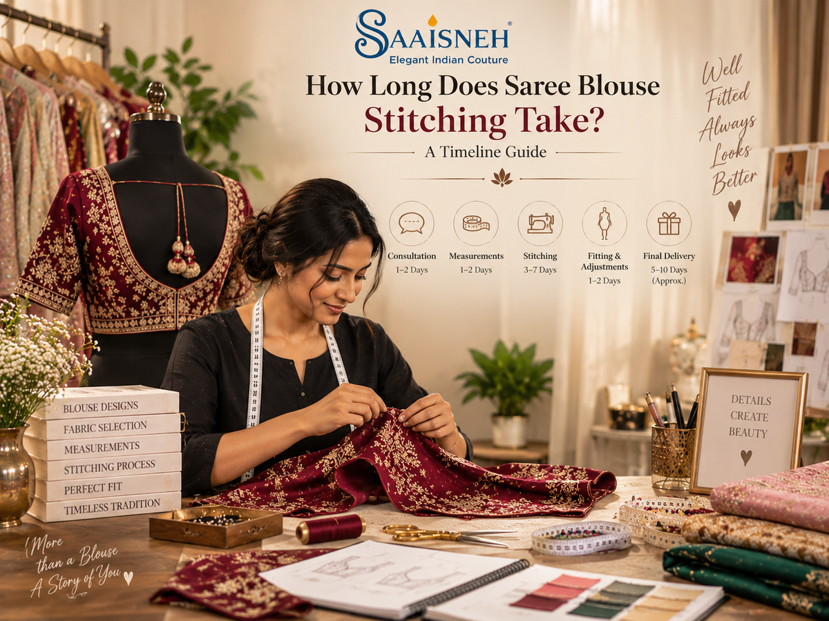 How Long Does Saree Blouse Stitching Take? A Timeline Guide