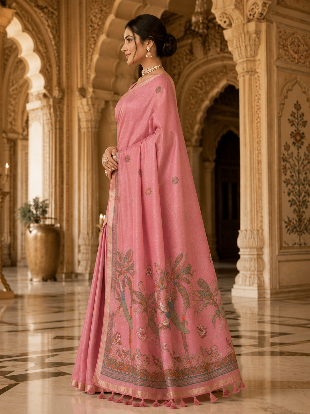 Radhika - Blend Linen Cotton Saree