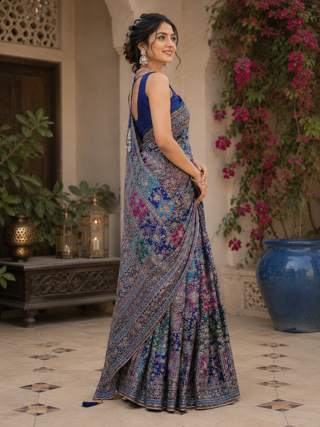 Menka - Embroidered Saree