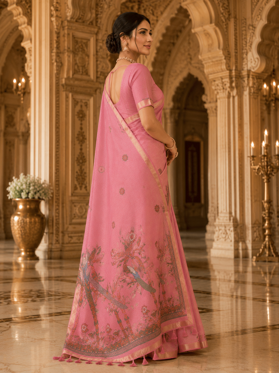 Radhika - Blend Linen Cotton Saree