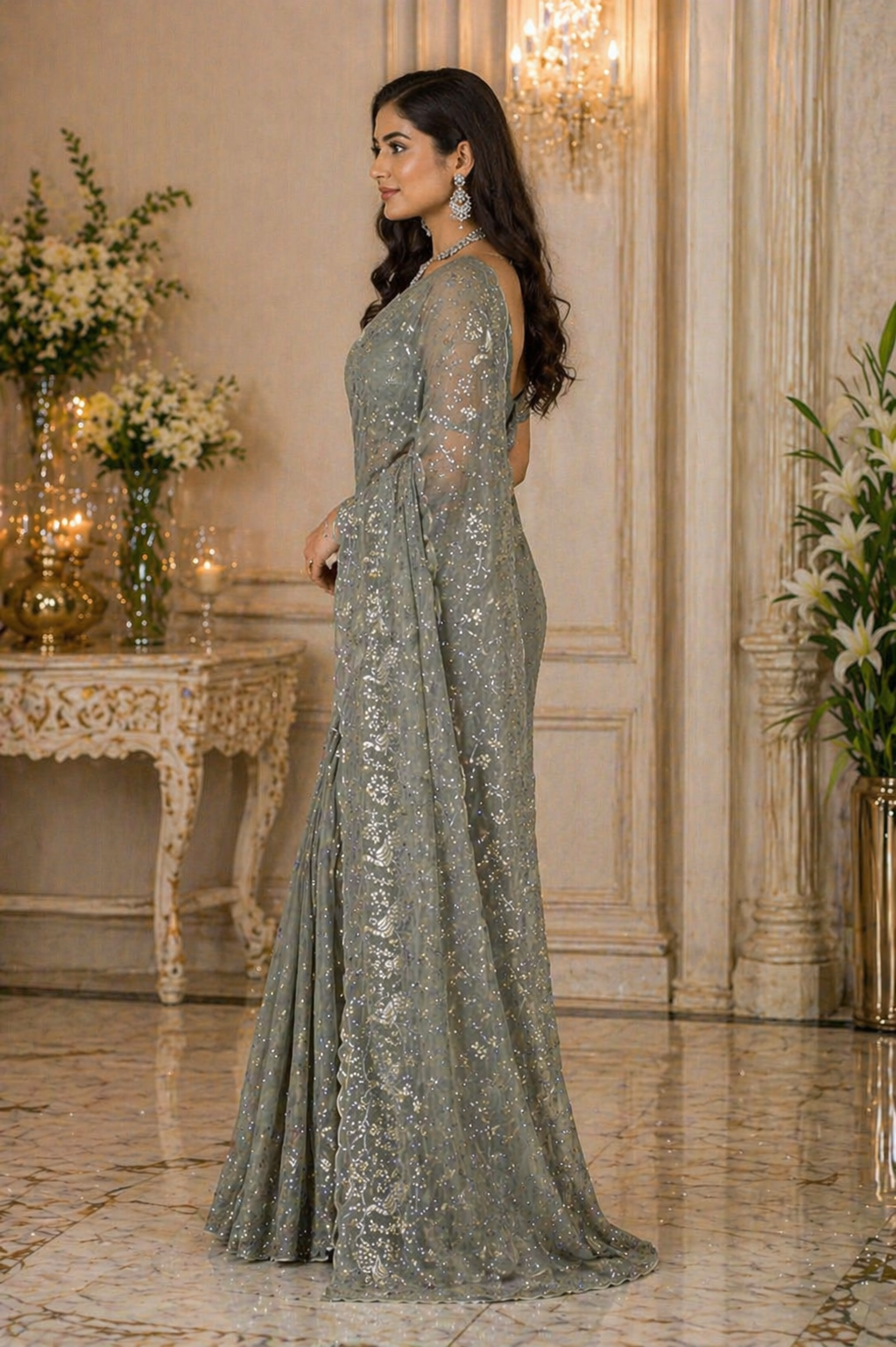 Adhvika - Tissue Silk Saree