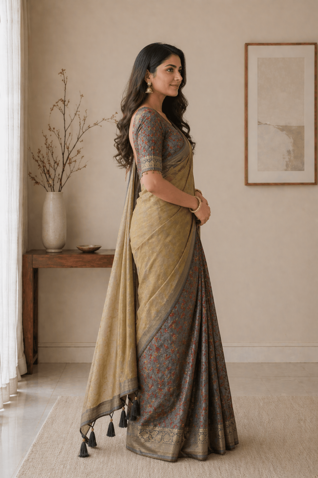 Krishna - Embroidered Saree