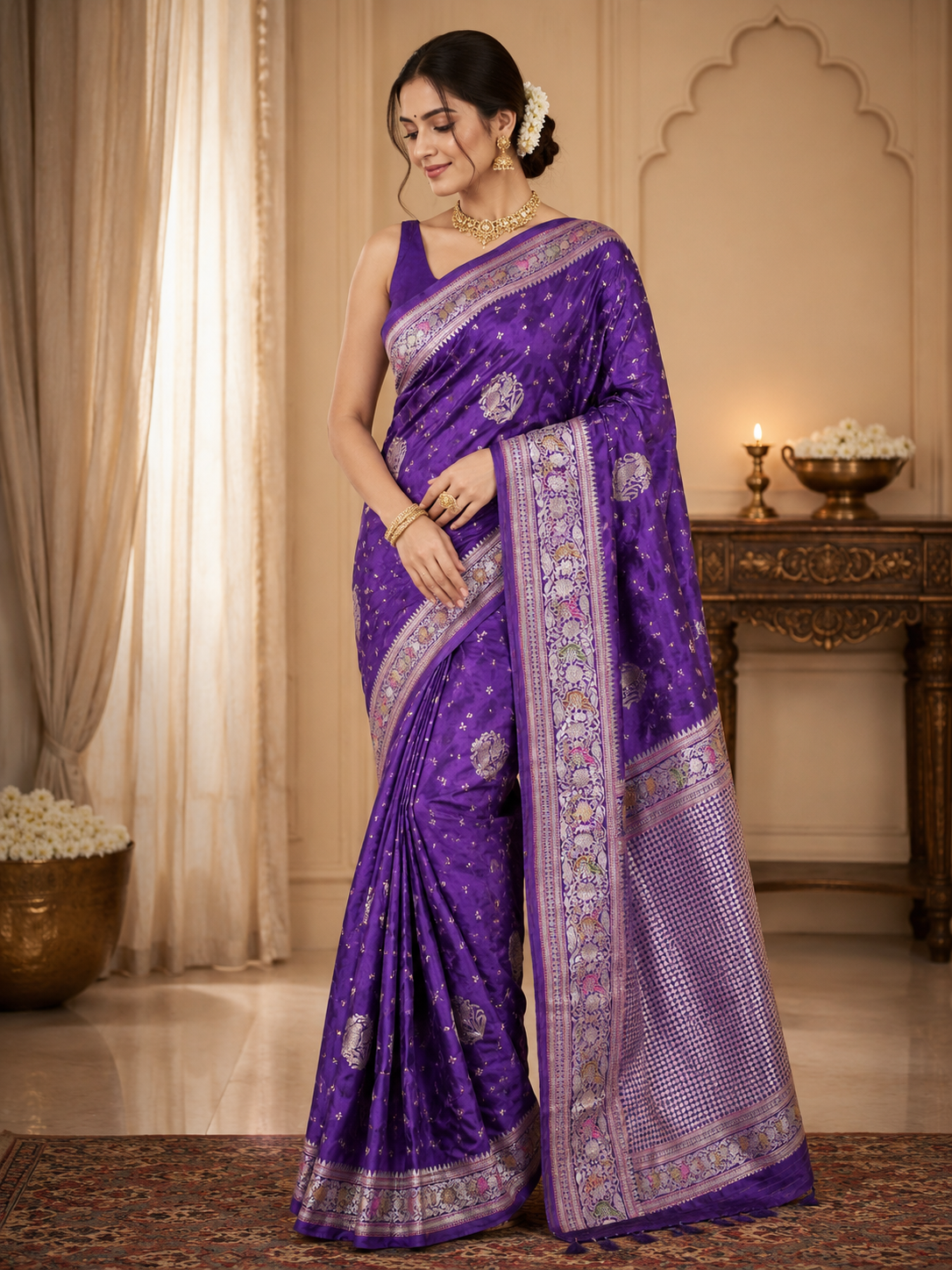 Adhira - Satin Silk Saree
