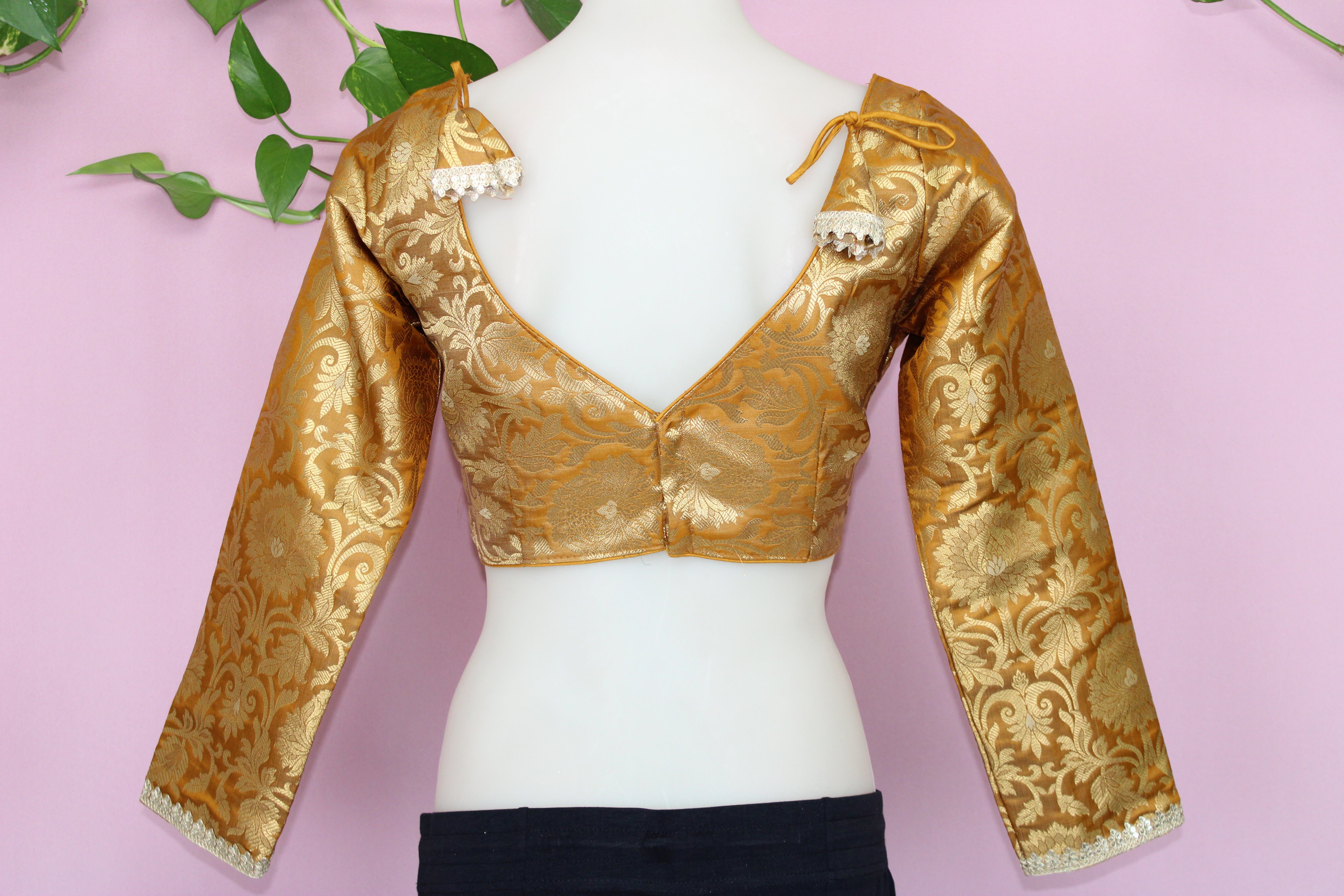 Amrita - Banarasi Silk Brocade Full Sleeves Padded Princess Cut Blouse