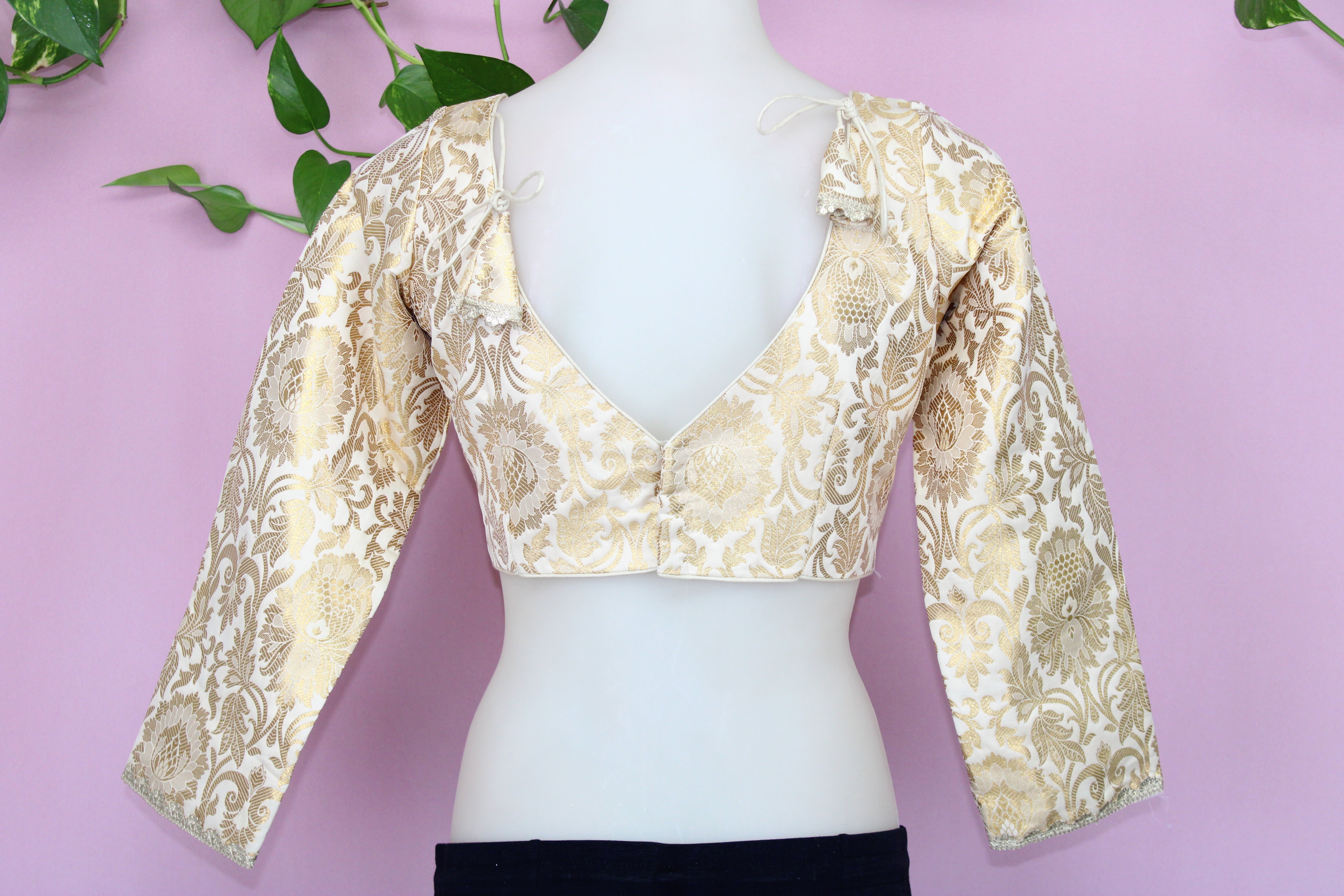 Amrita - Banarasi Silk Brocade Full Sleeves Padded Princess Cut Blouse