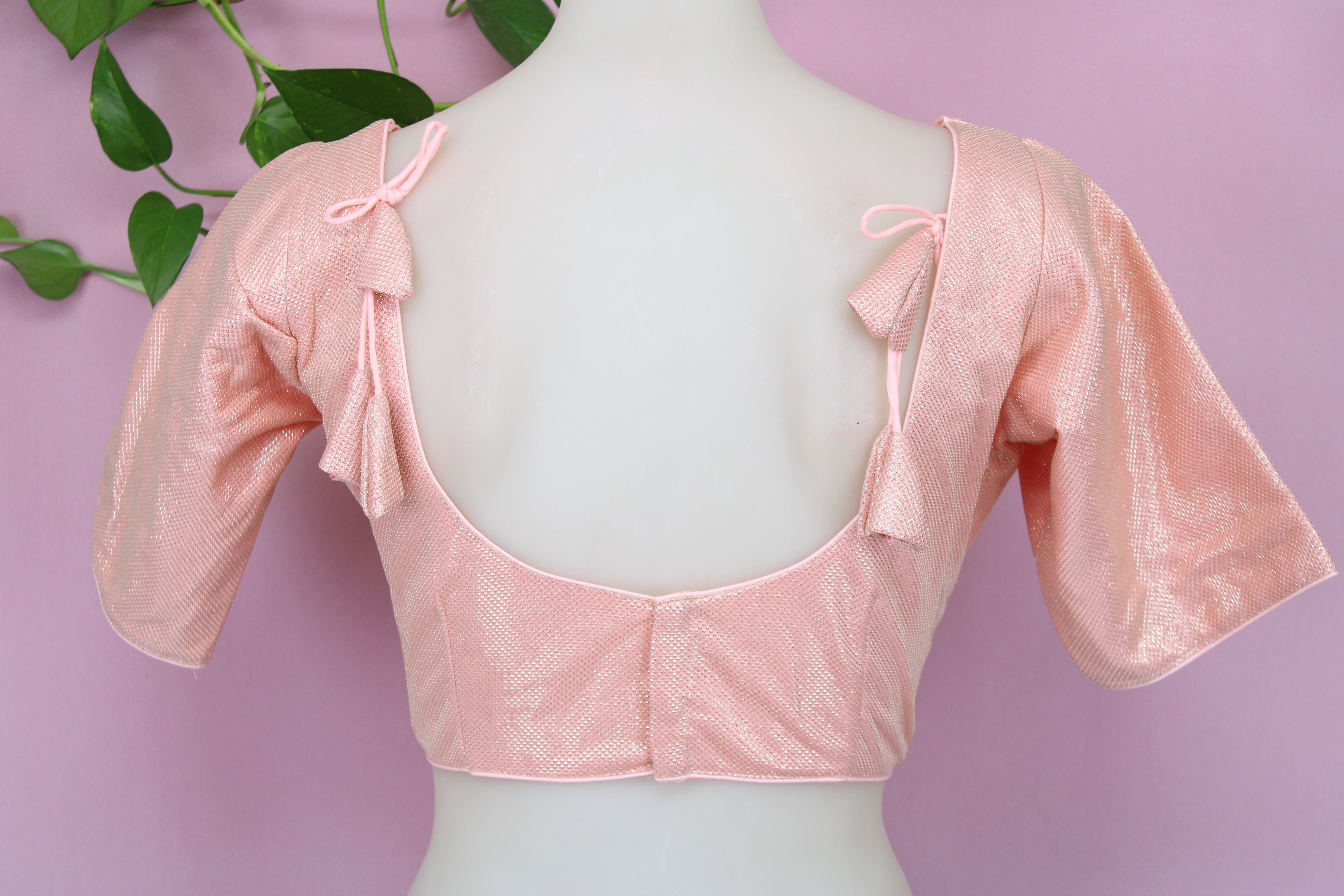 Anya - Fix glitter Half Sleeves Princess Cut Blouse