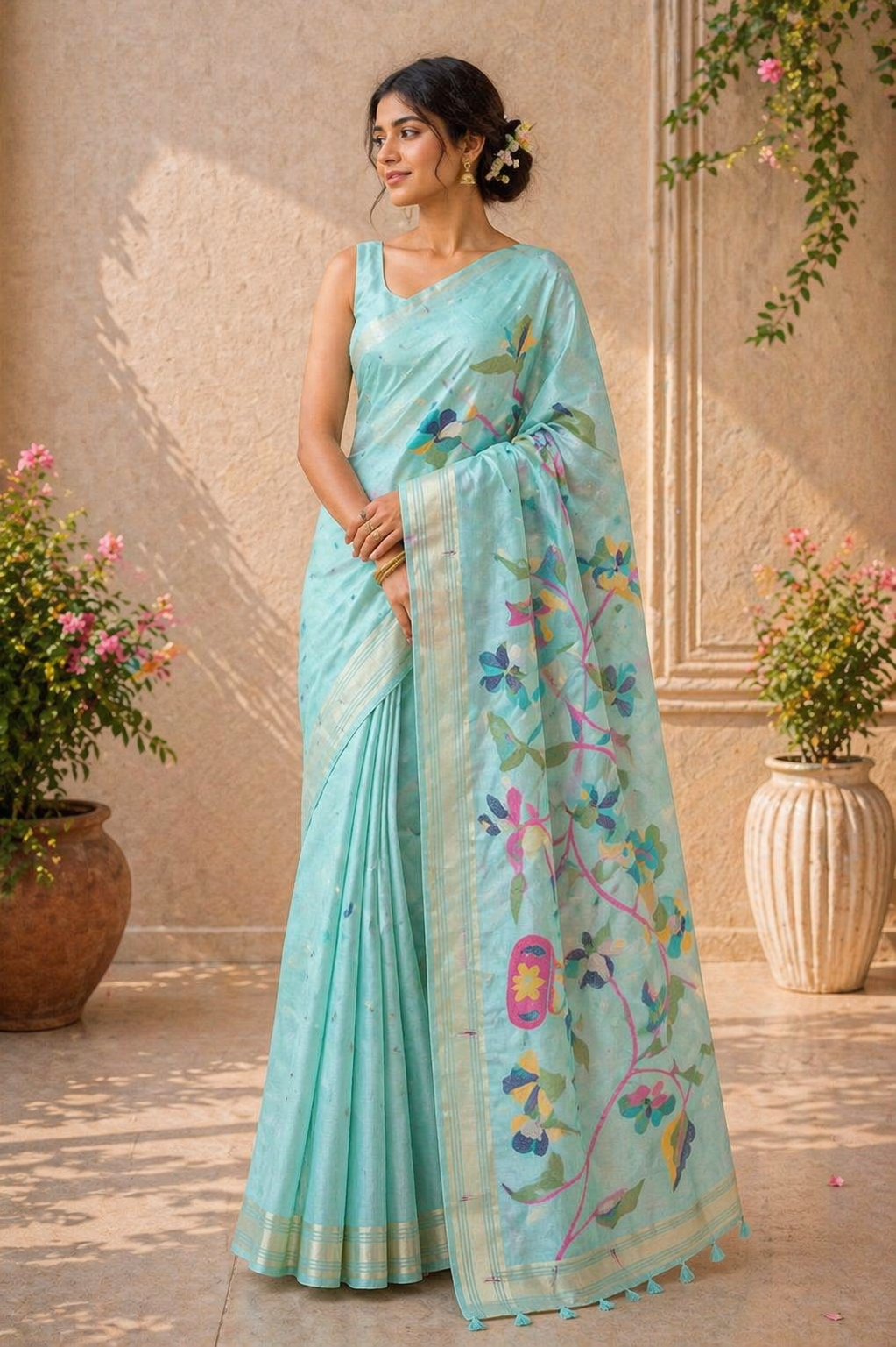Suhani - Blend Linen Cotton Saree
