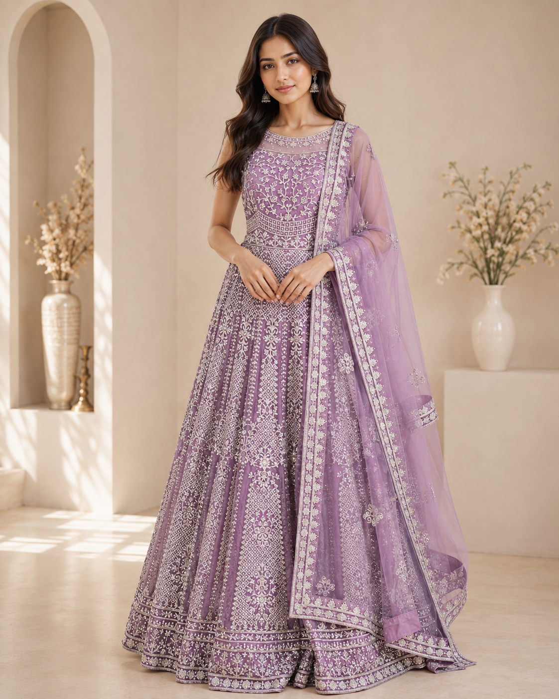 Ashley - Netting Cocktail Gown