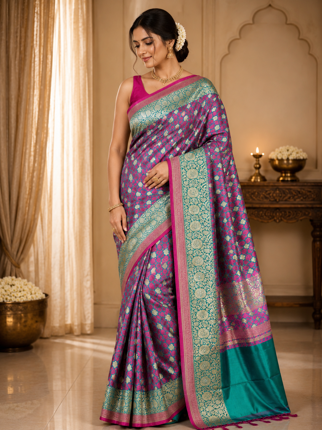 Begum - Satin Silk Saree