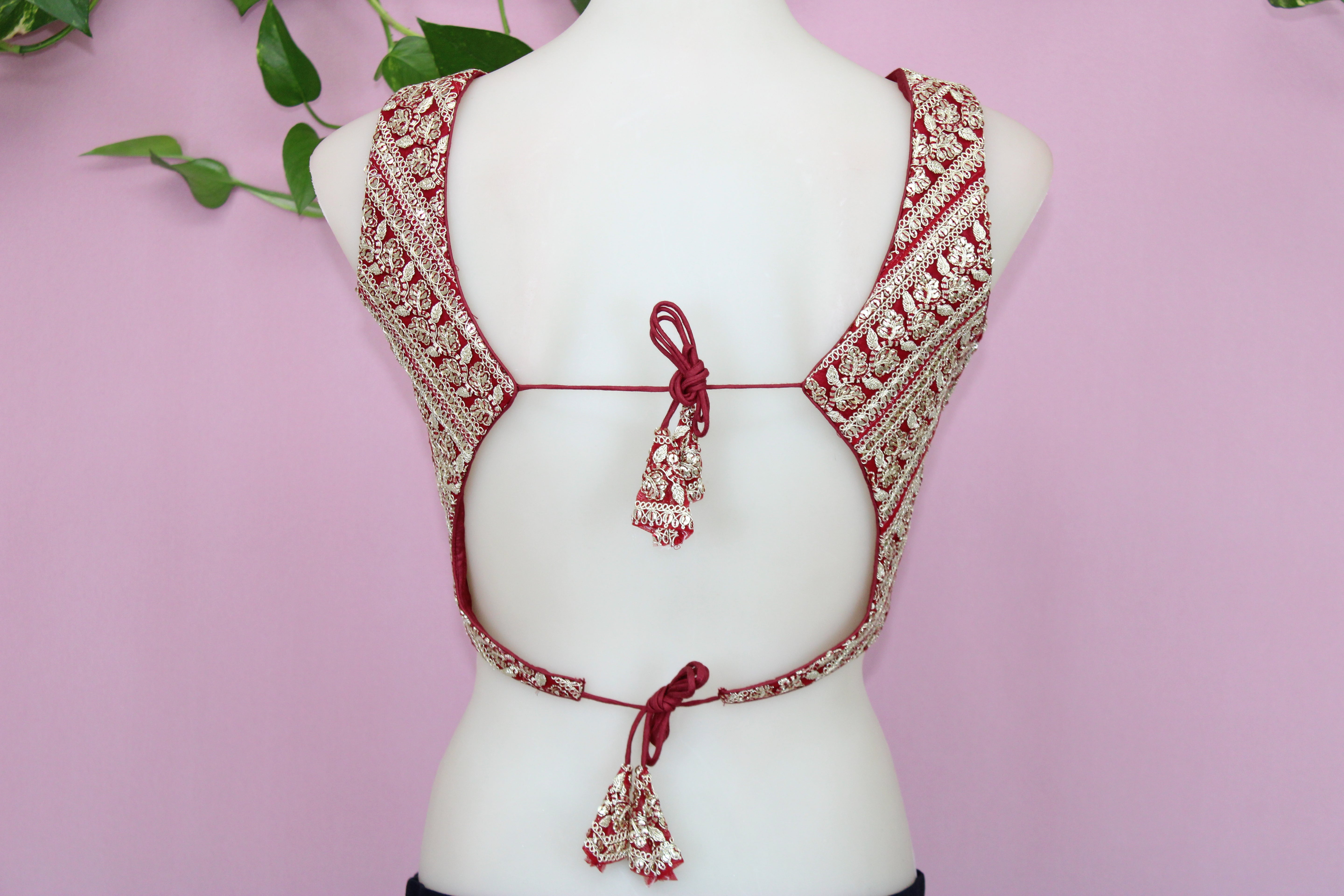 Biba - Netting Embroidered Designer Sleeveless Princess Cut Blouse