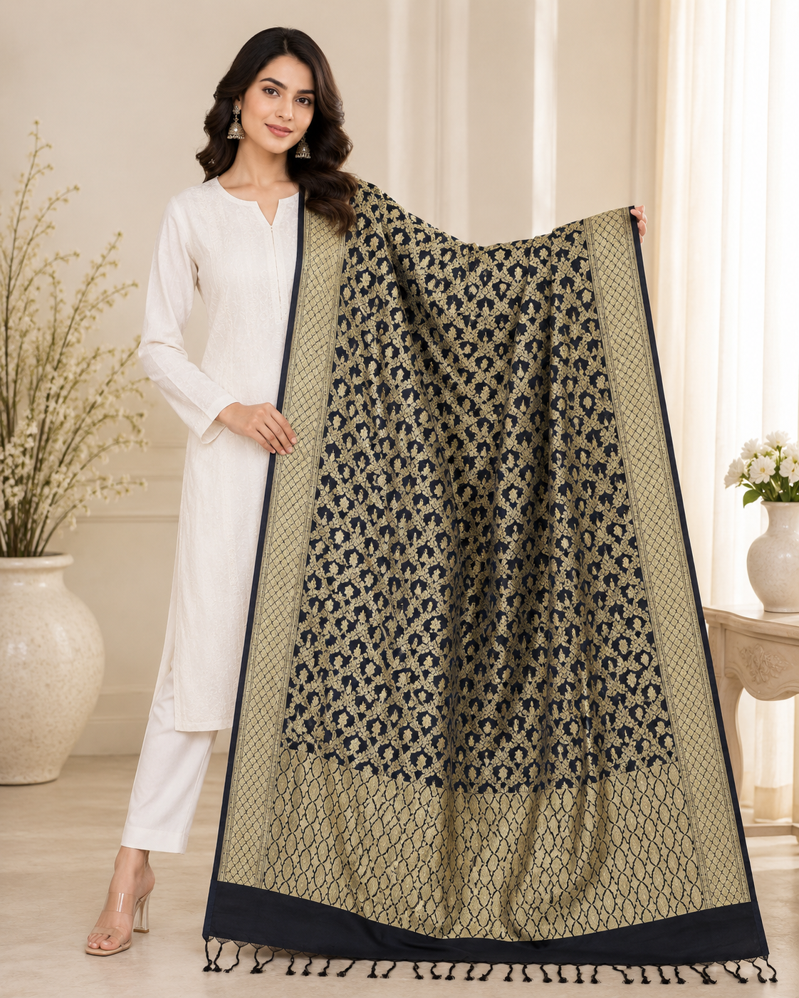 Brocade - Silk dupatta