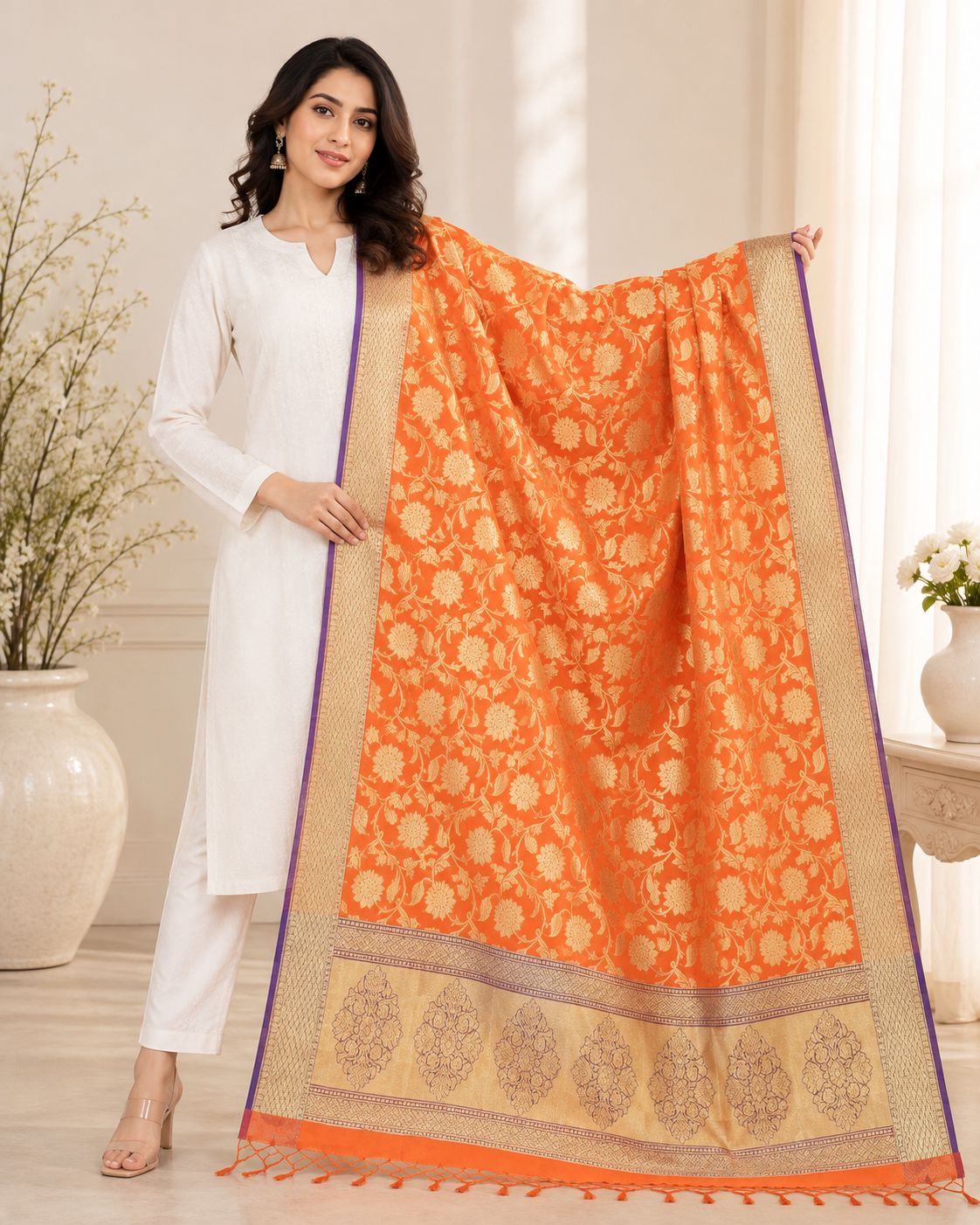 Brocade - Silk dupatta