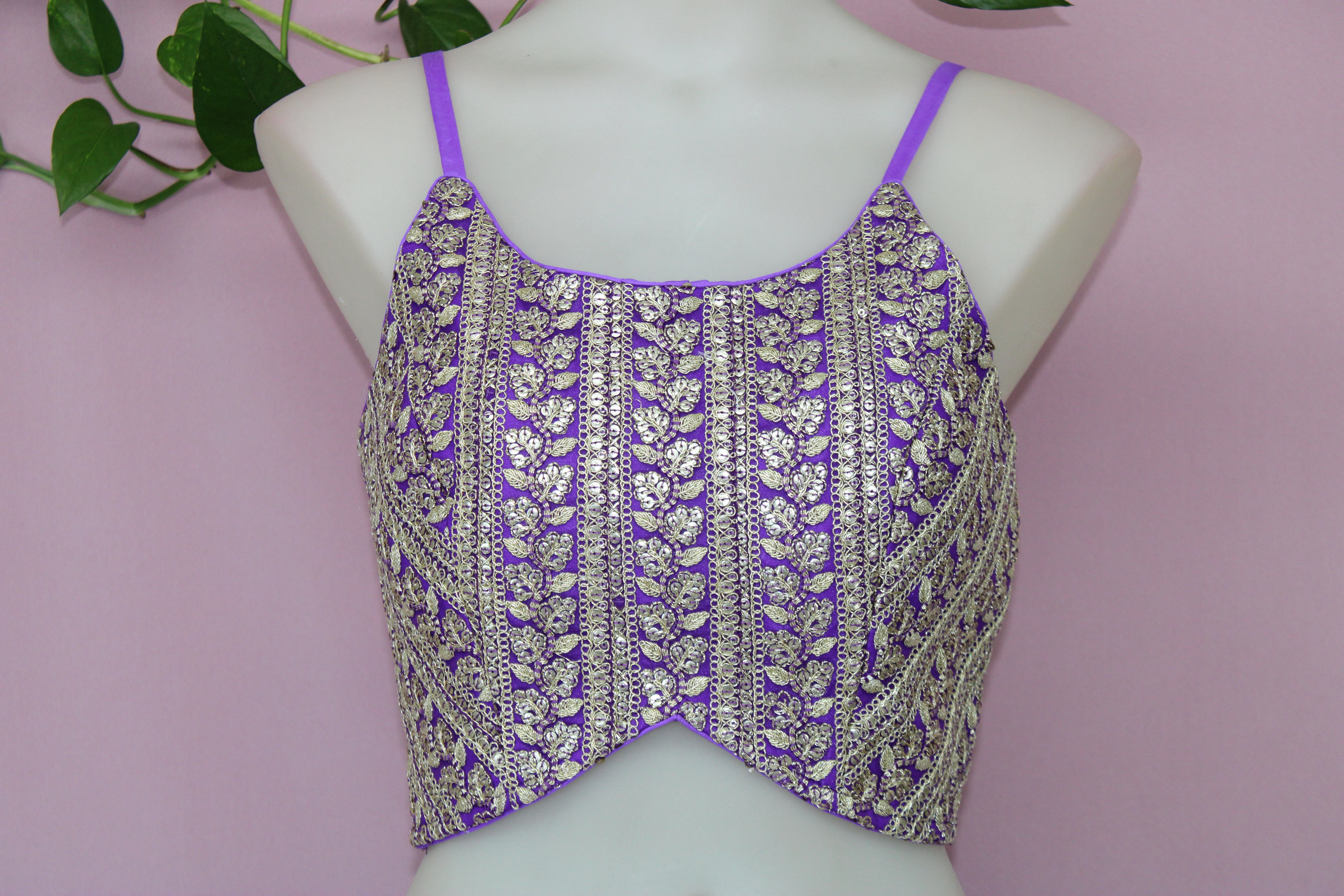 Daisy - Netting Embroidered Sleeveless Corset Cut Blouse