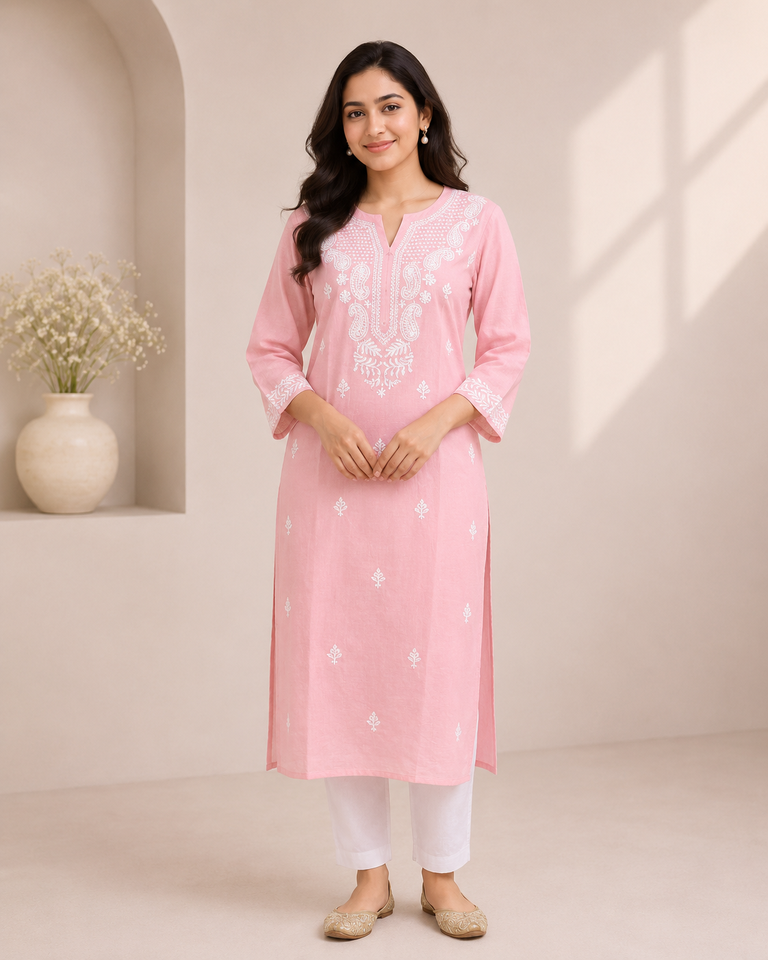 Deepa - Cotton Thread Embroidery Long Kurti