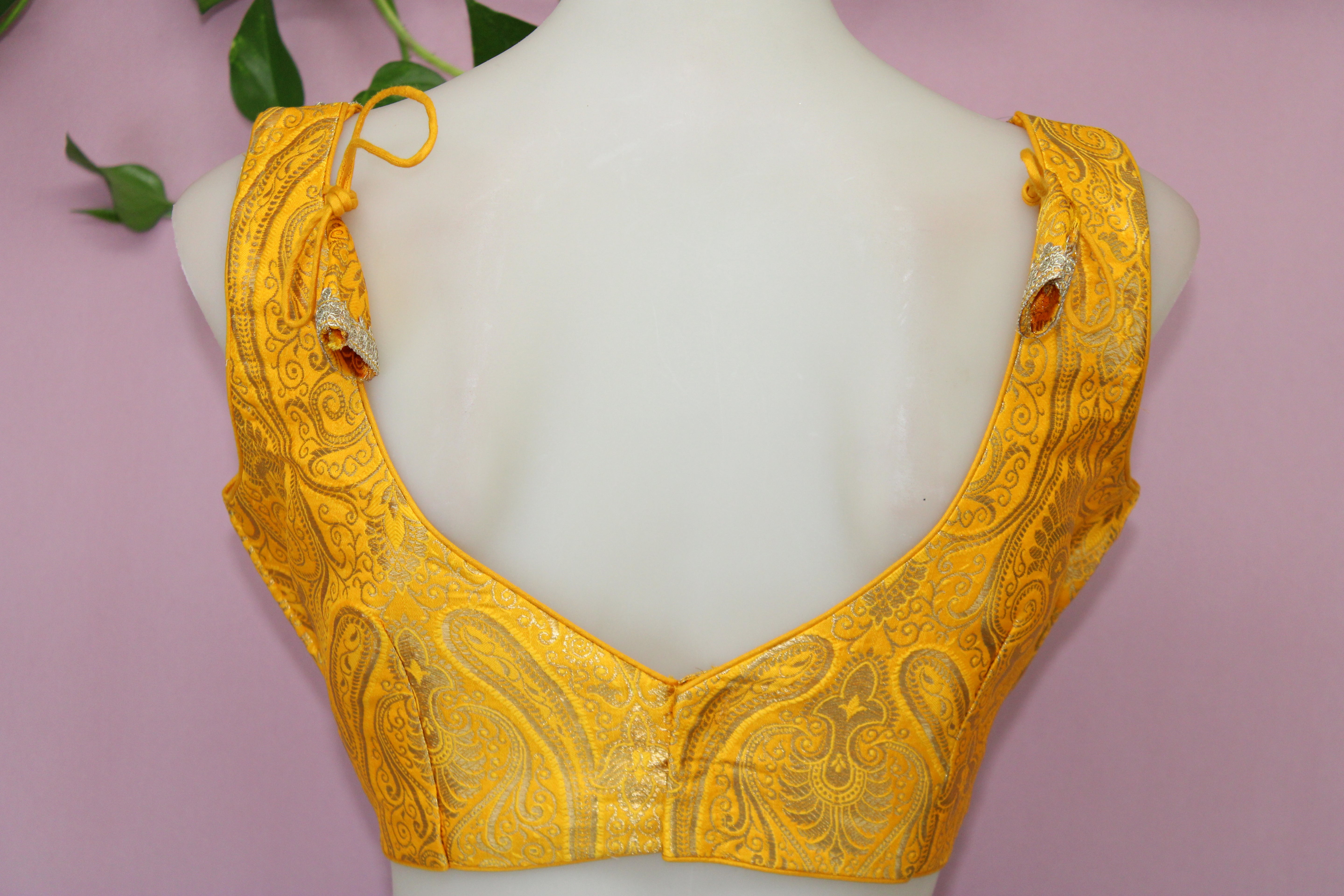 Donna - Banarasi Silk Brocade Sleeveless Princess Cut Blouse