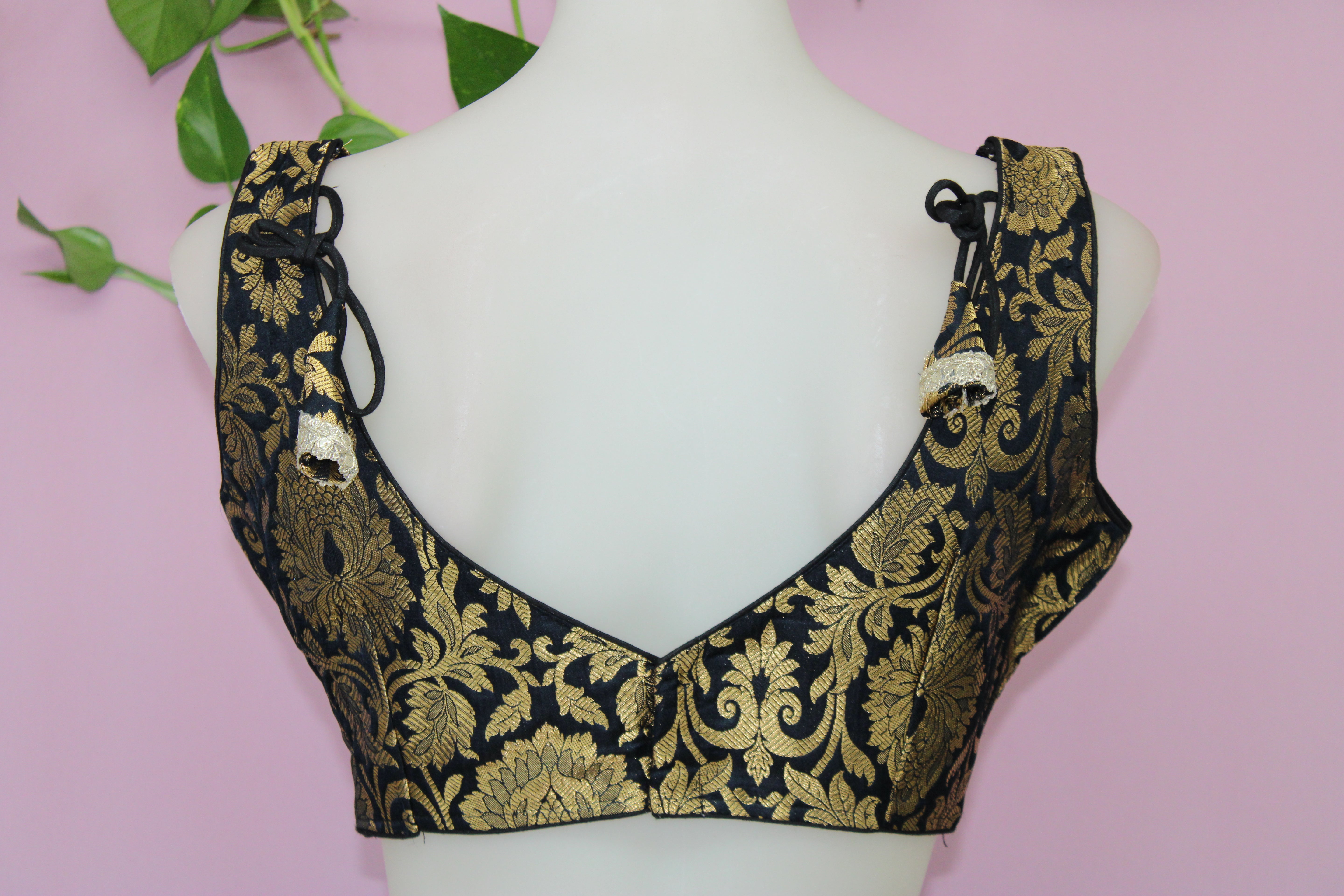 Eva - Banarasi Silk Brocade Sleeveless Princess Cut Blouse