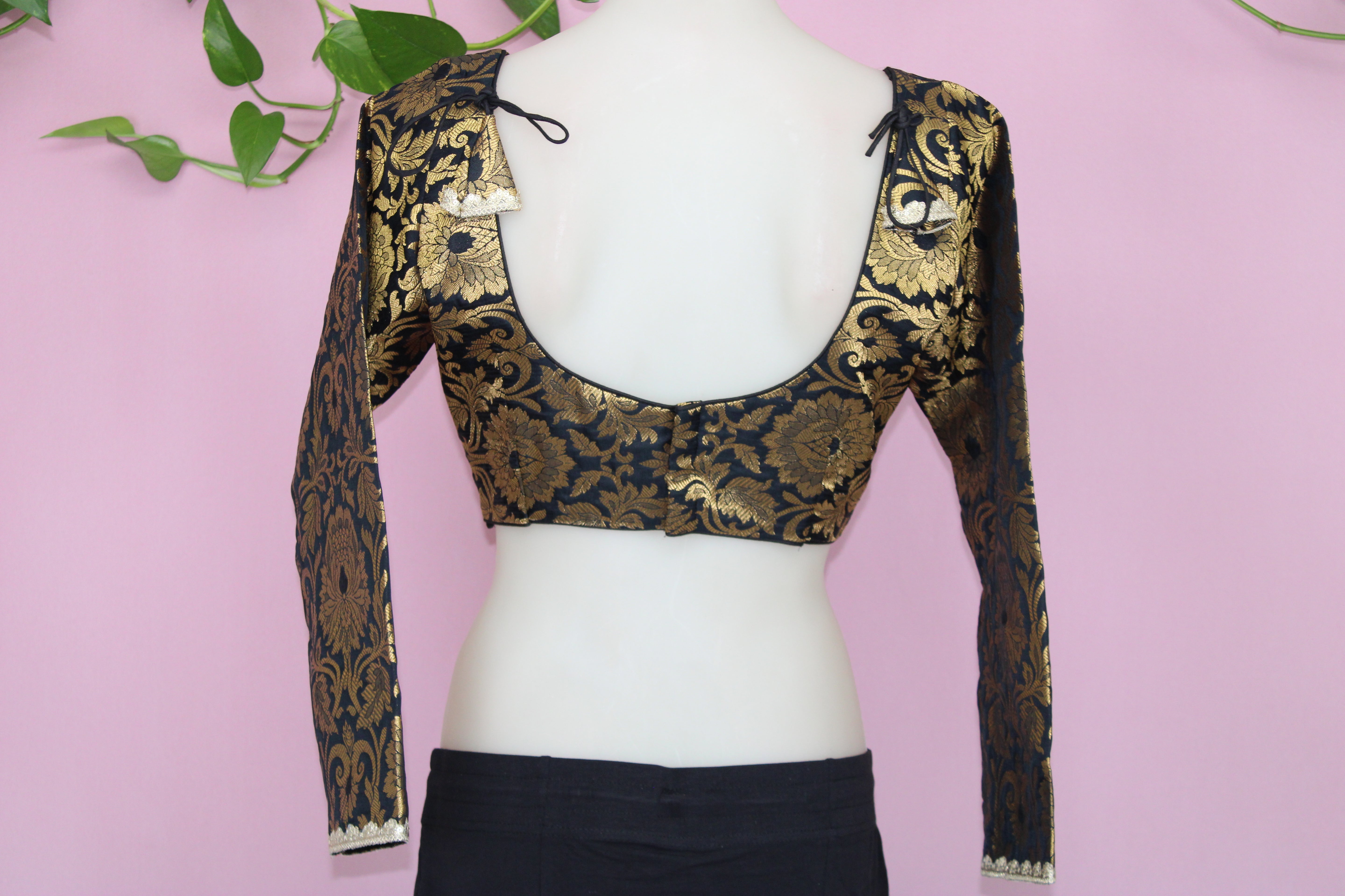 Fara - Banarasi Silk Brocade Full Sleeves Padded Princess Cut Blouse