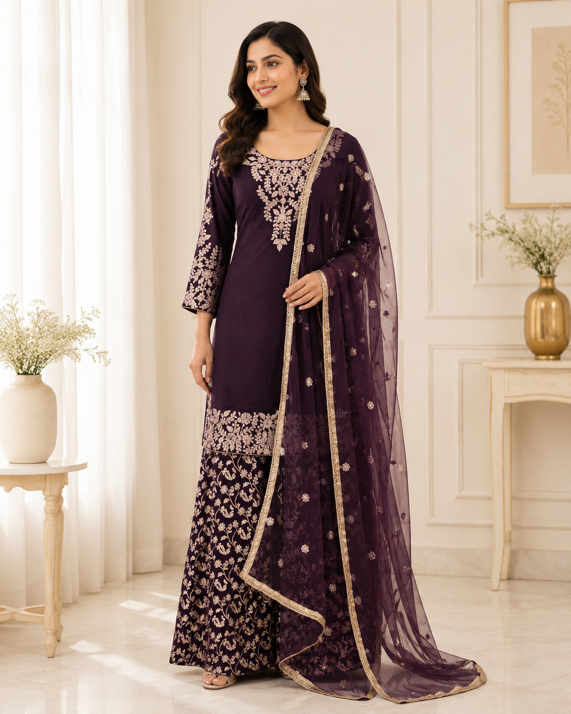 Fazana - Georgette Plazo Set