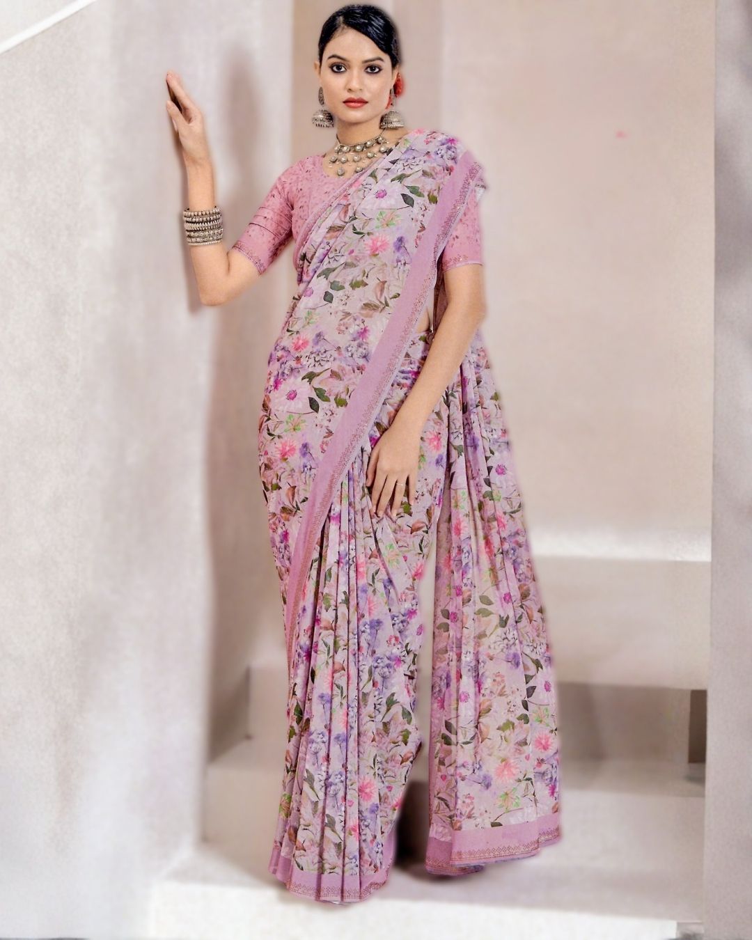Gulabo - Georgette Printed Saree