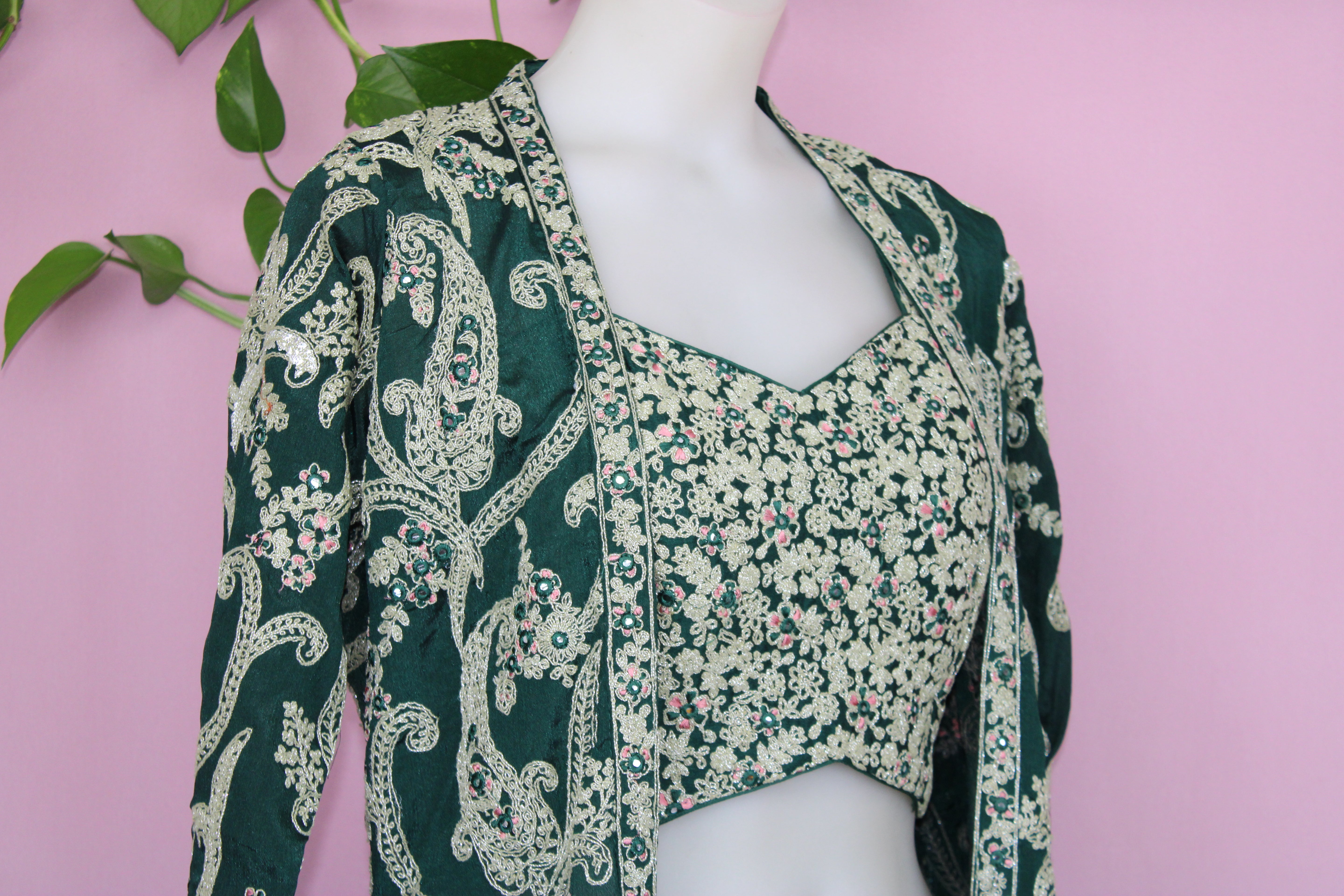 Hanya - Pure Chinnon Embroidered Indo - Western Dress