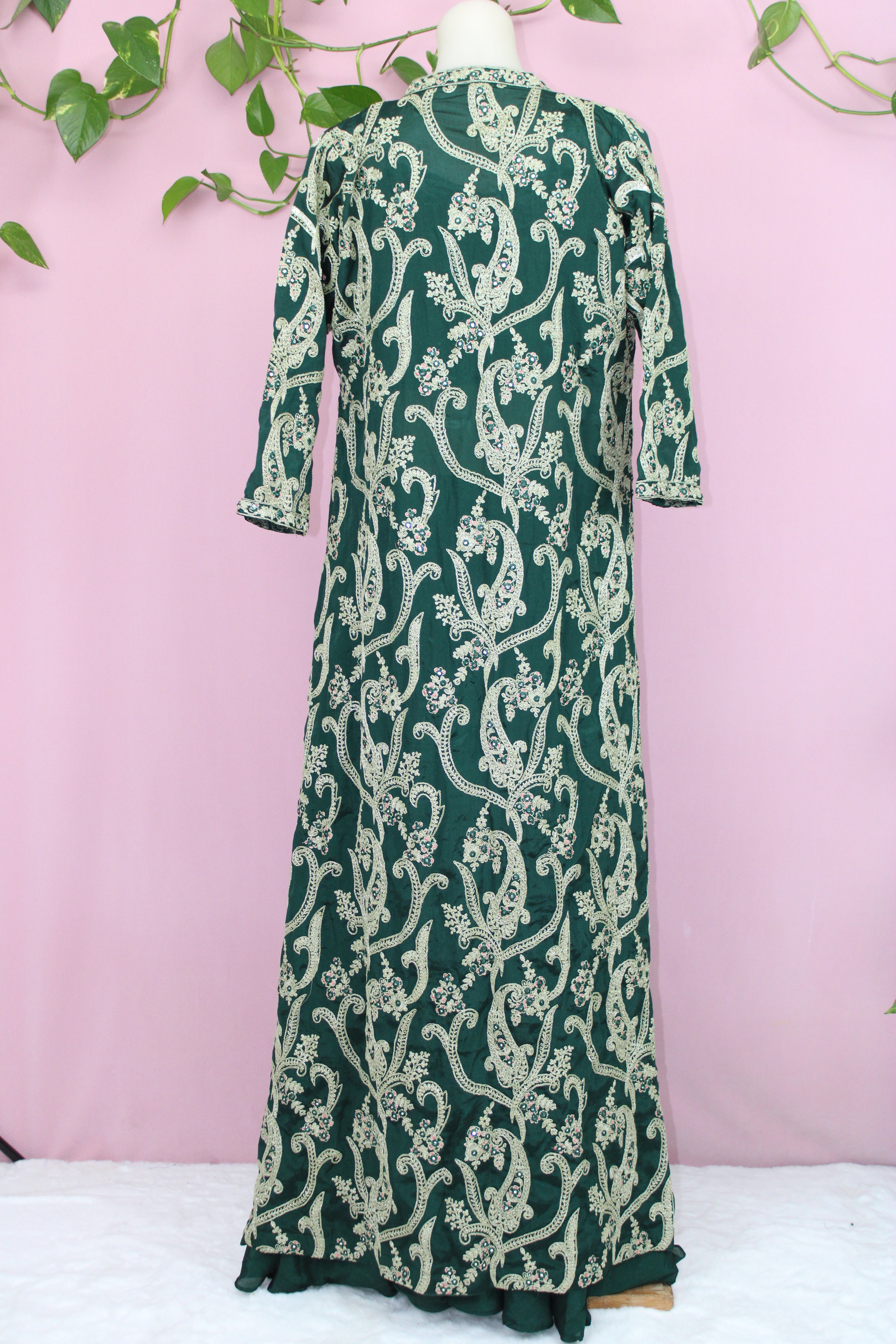 Hanya - Pure Chinnon Embroidered Indo - Western Dress