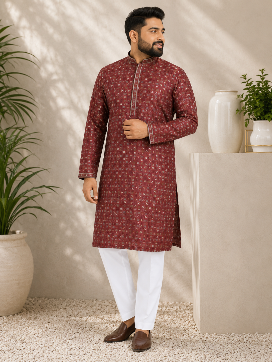 Harsh - Muslin Embroidery Kurta Set