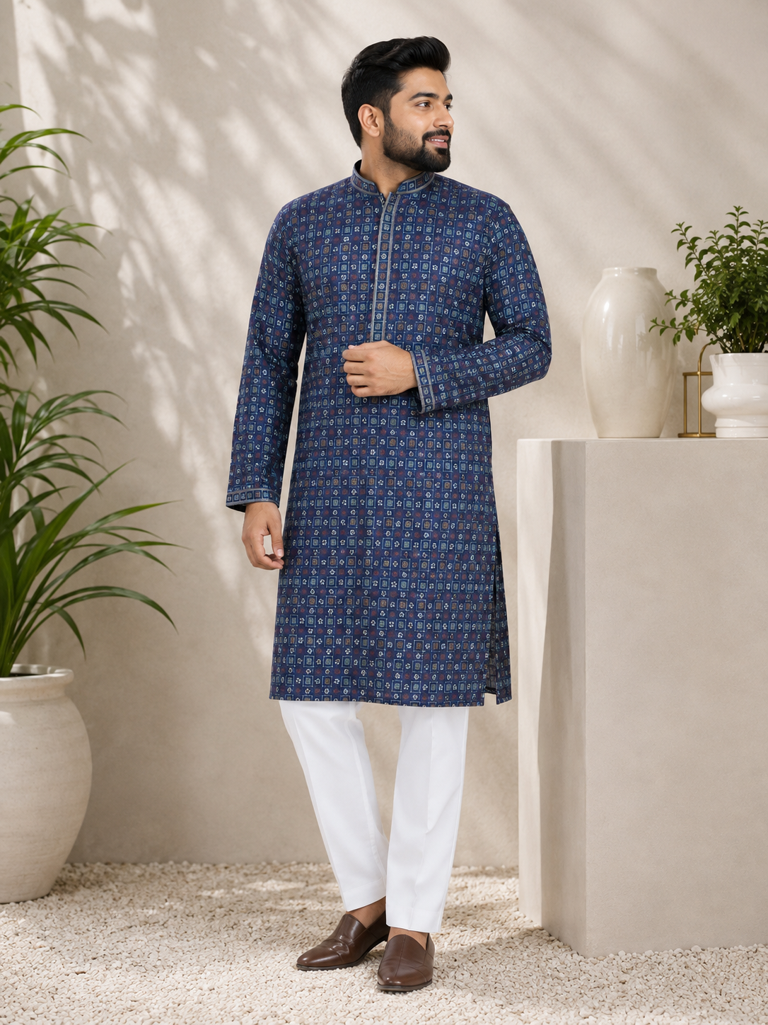 Harsh - Muslin Embroidery Kurta Set