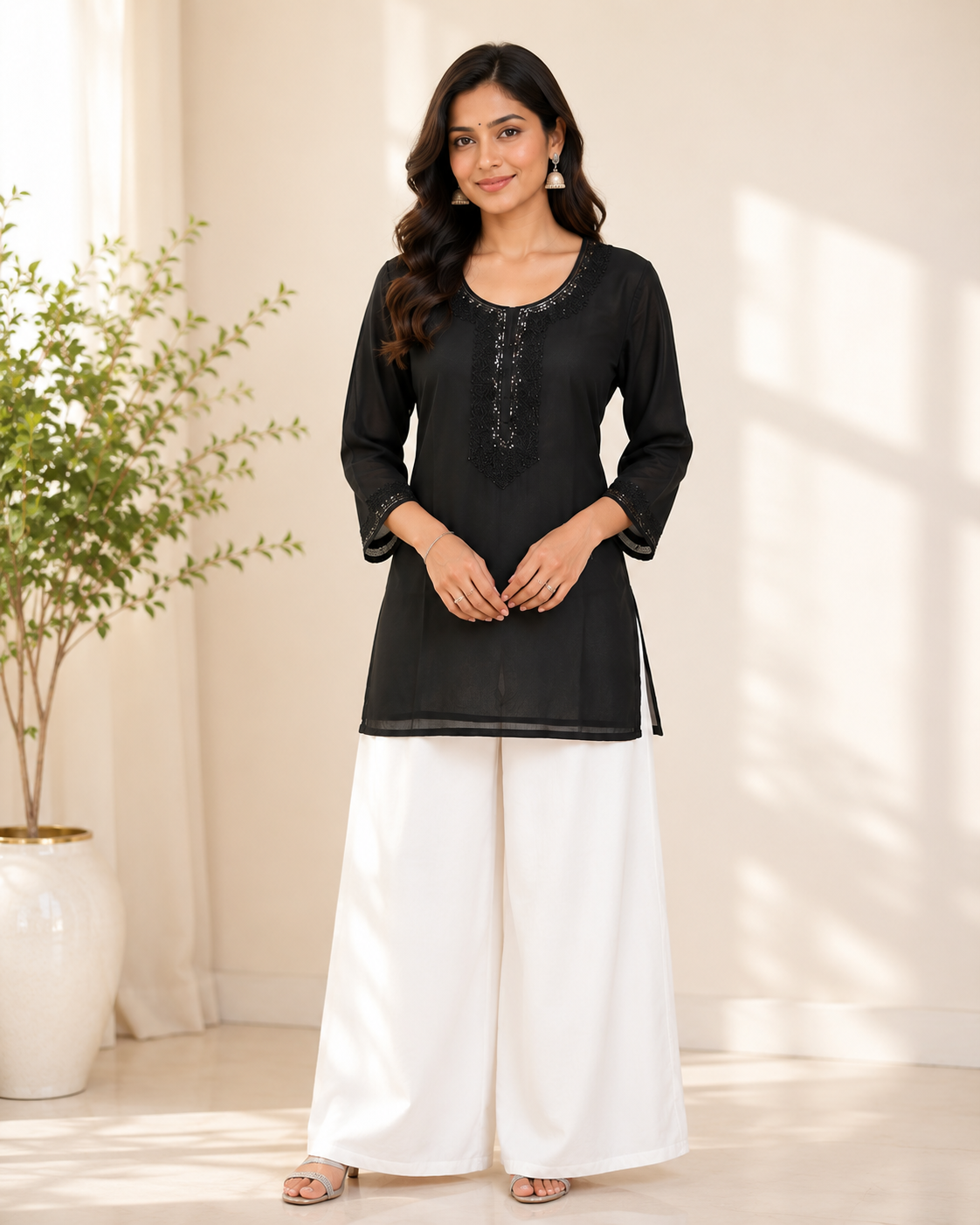 Heba - Georgette Short Kurti