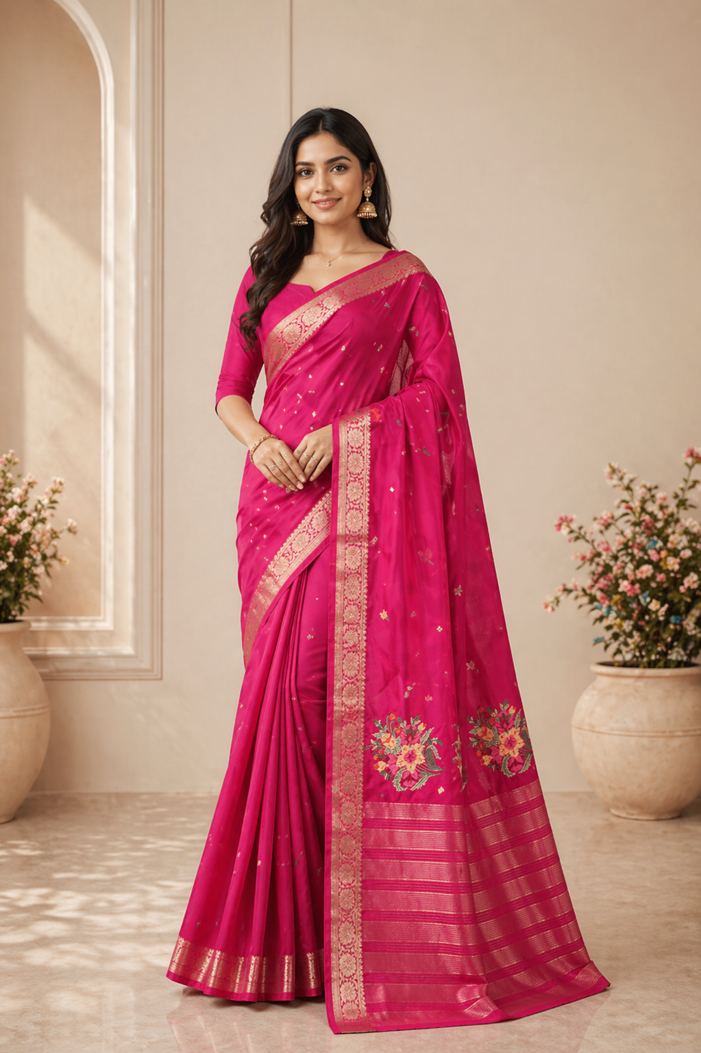 Madhu - Chiffon Embroidery Saree