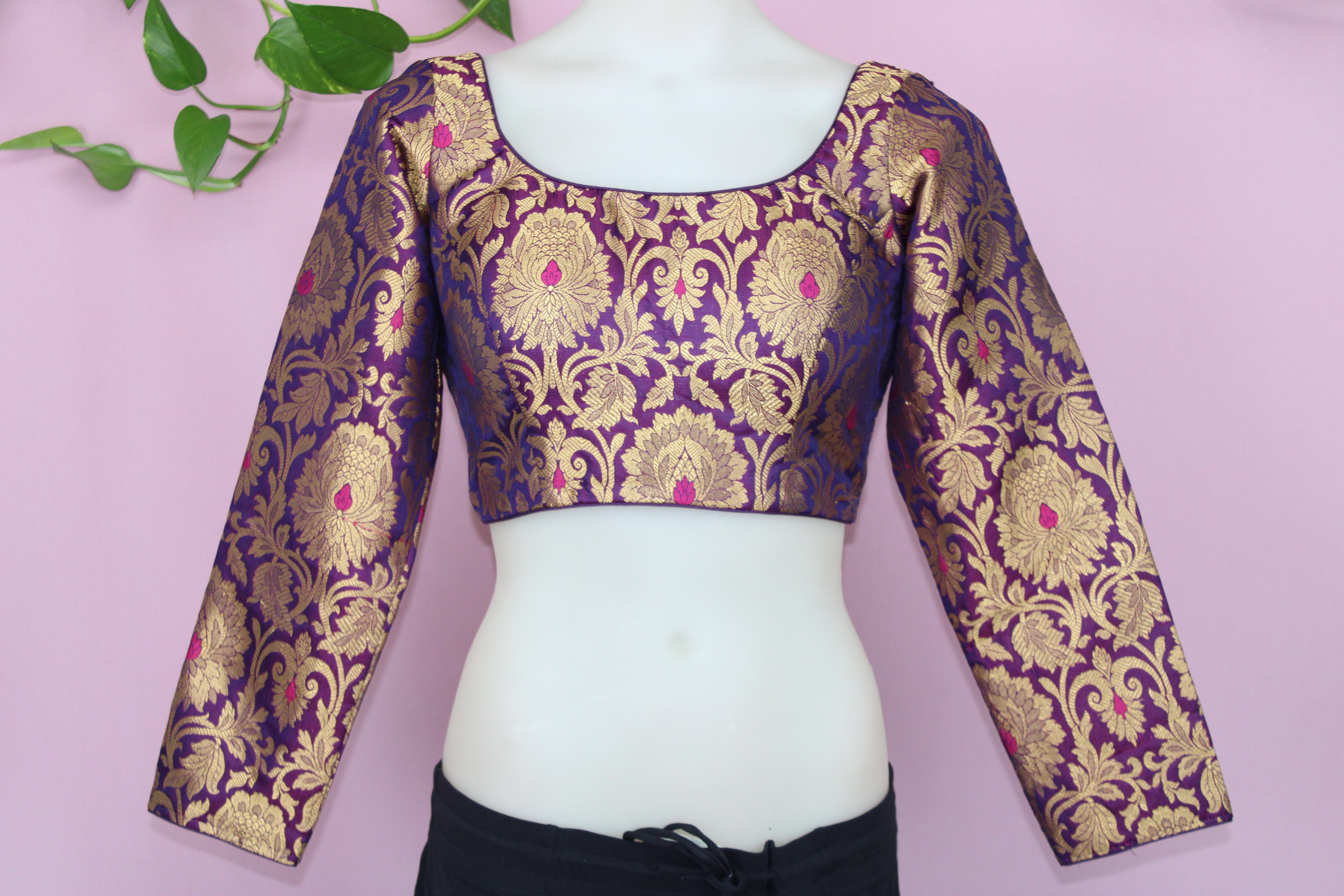 Indira - Banarasi Silk Brocade Full Sleeves Padded Princess Cut Blouse