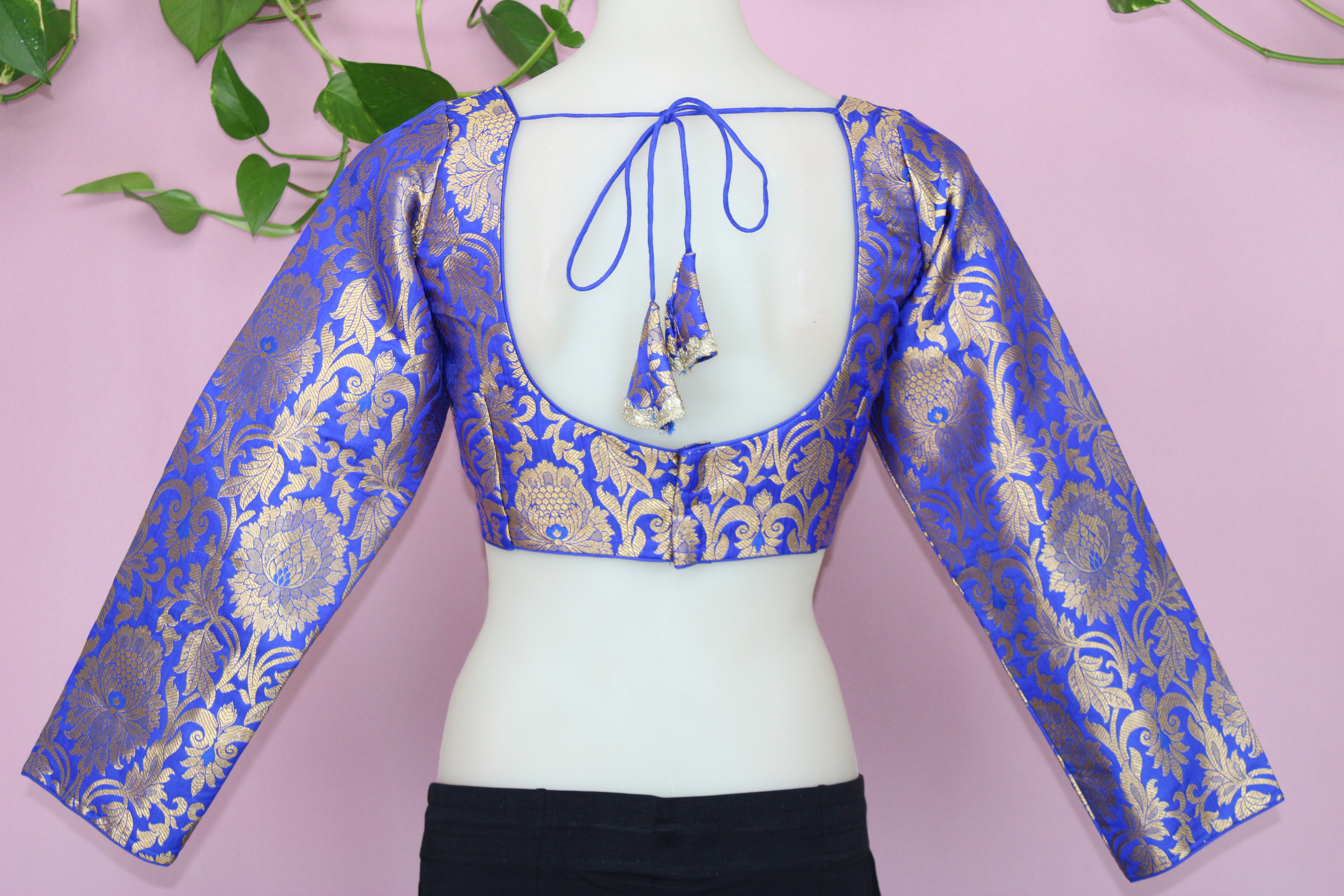 Indira - Banarasi Silk Brocade Full Sleeves Padded Princess Cut Blouse