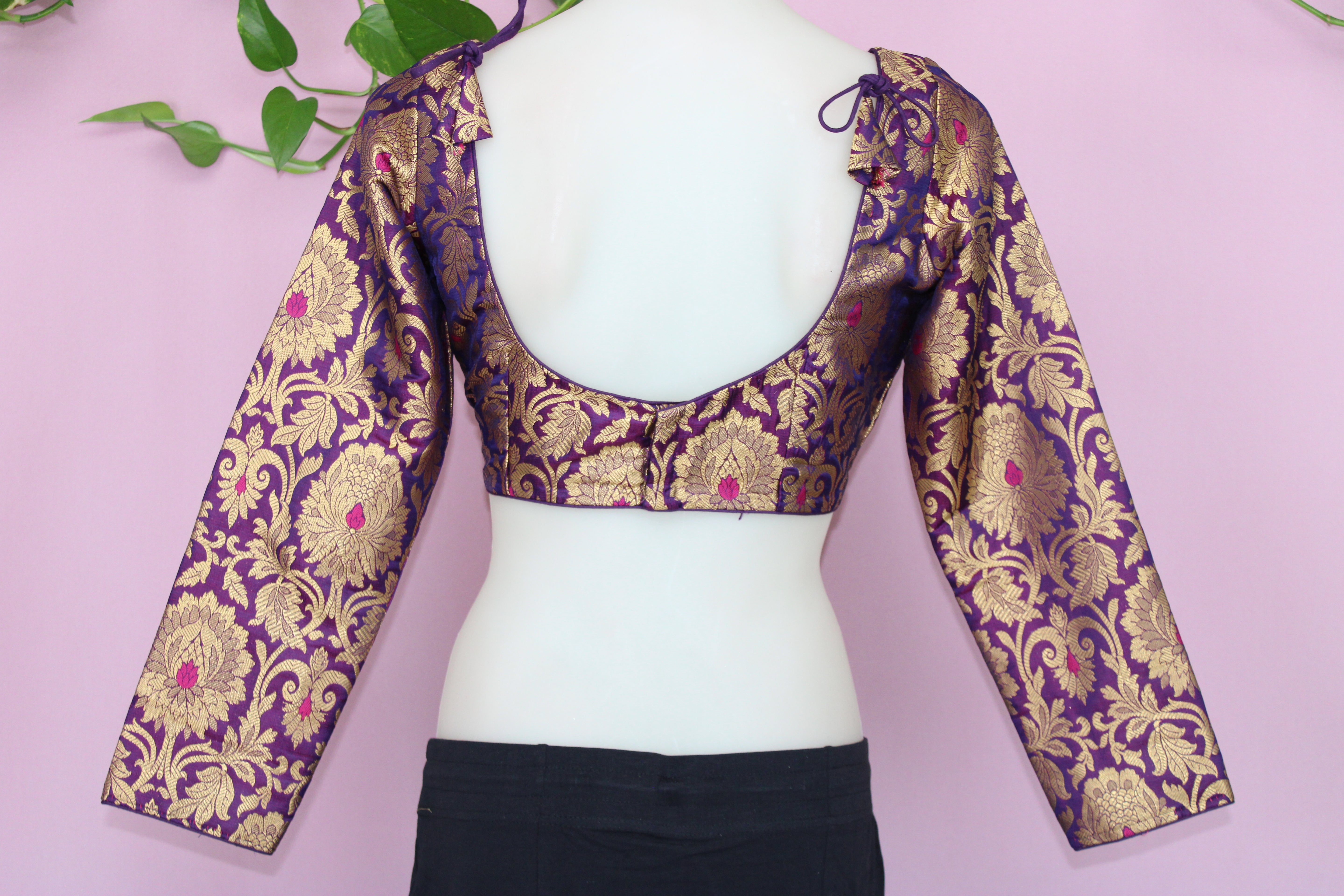 Indira - Banarasi Silk Brocade Full Sleeves Padded Princess Cut Blouse