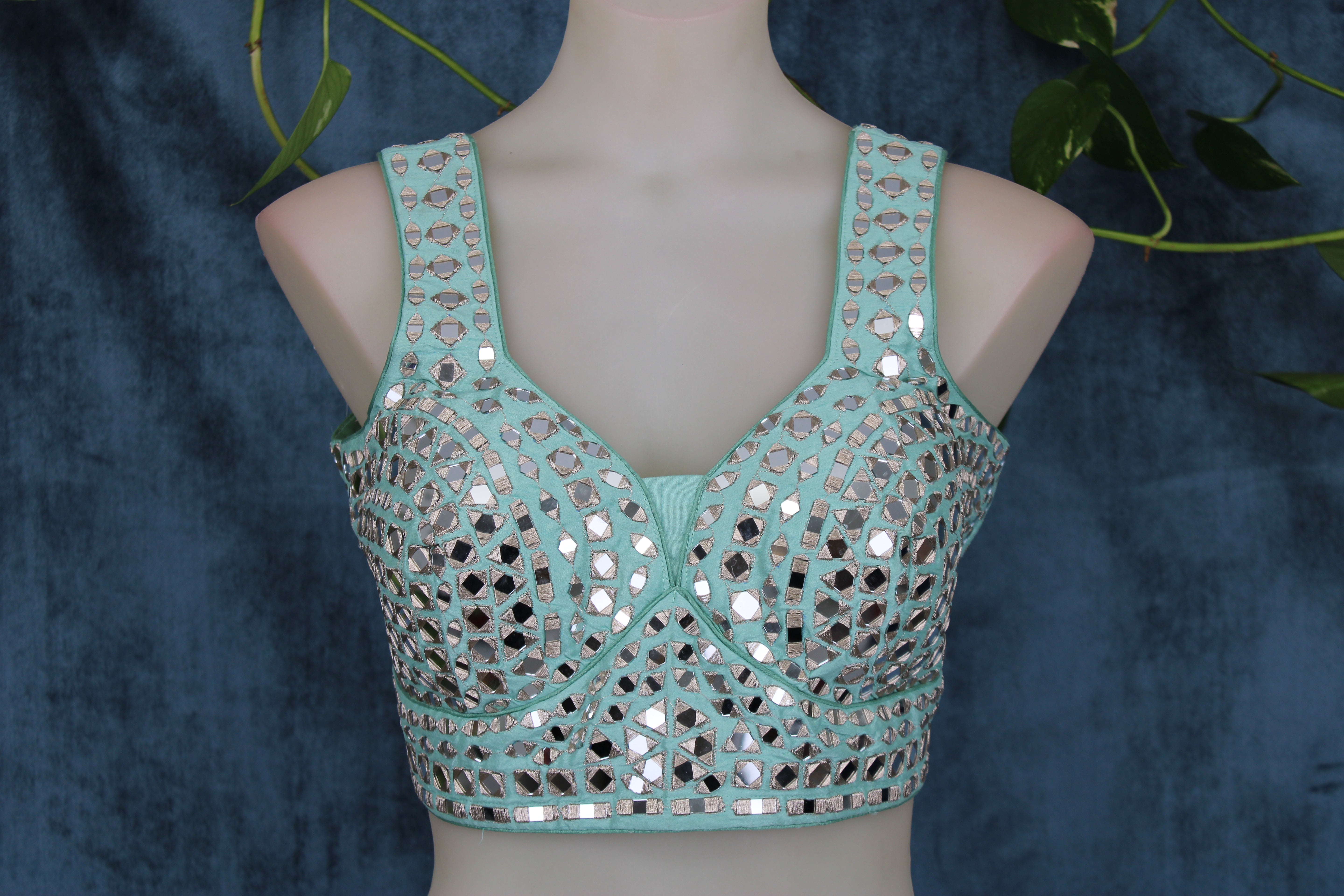 Isha - Mirror Work Embroidery Blouse