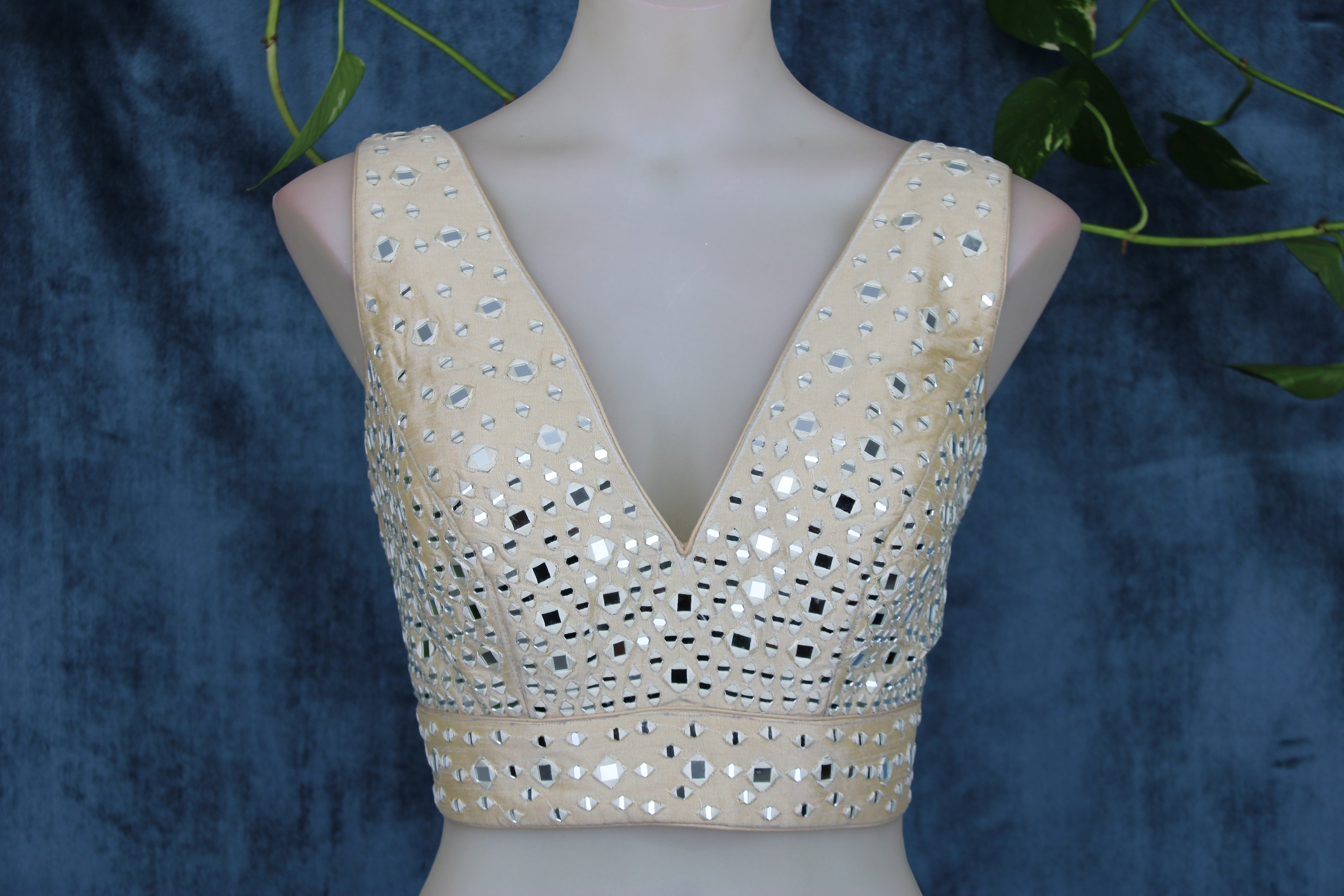 Isha - Mirror Work Embroidery Blouse