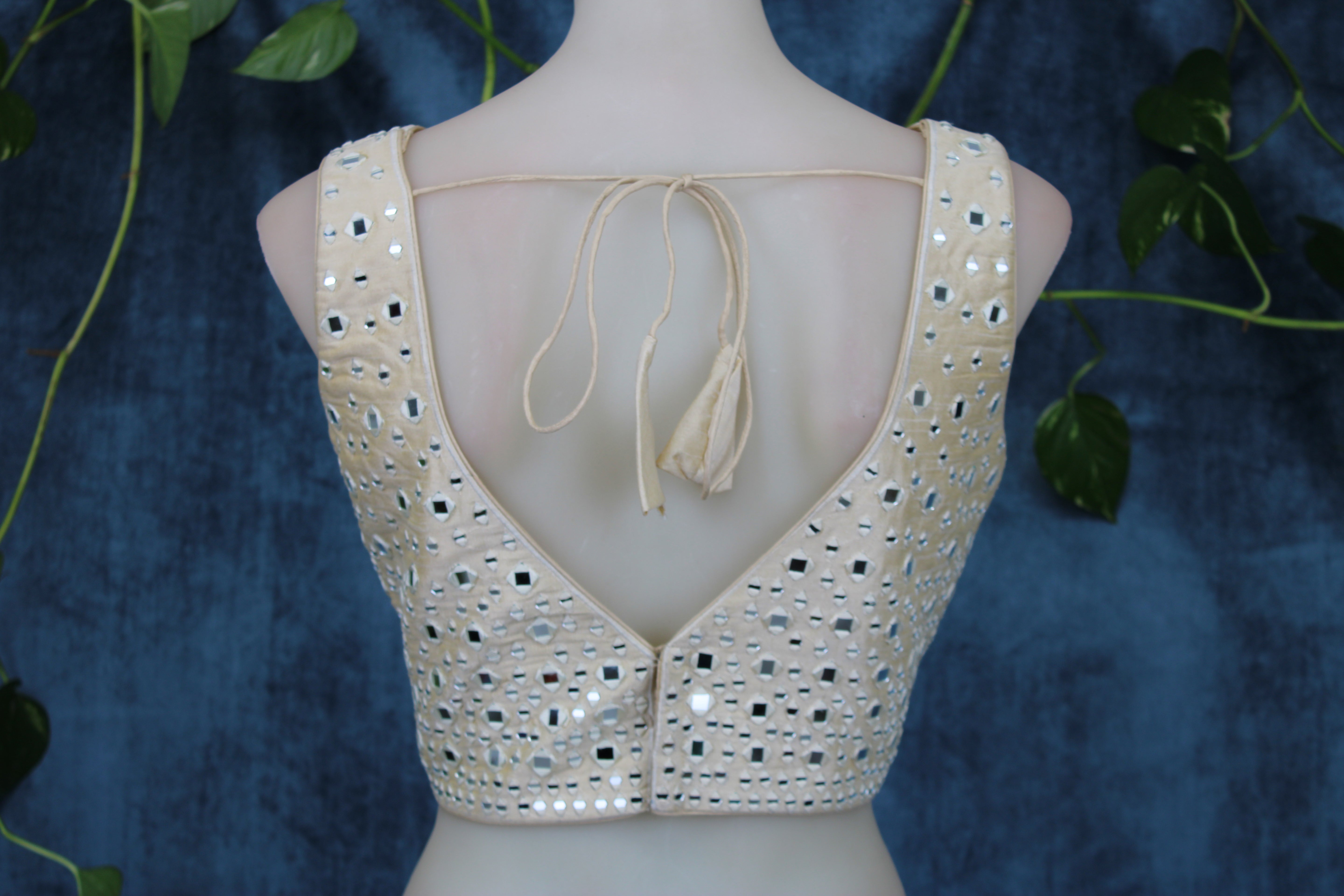 Isha - Mirror Work Embroidery Blouse