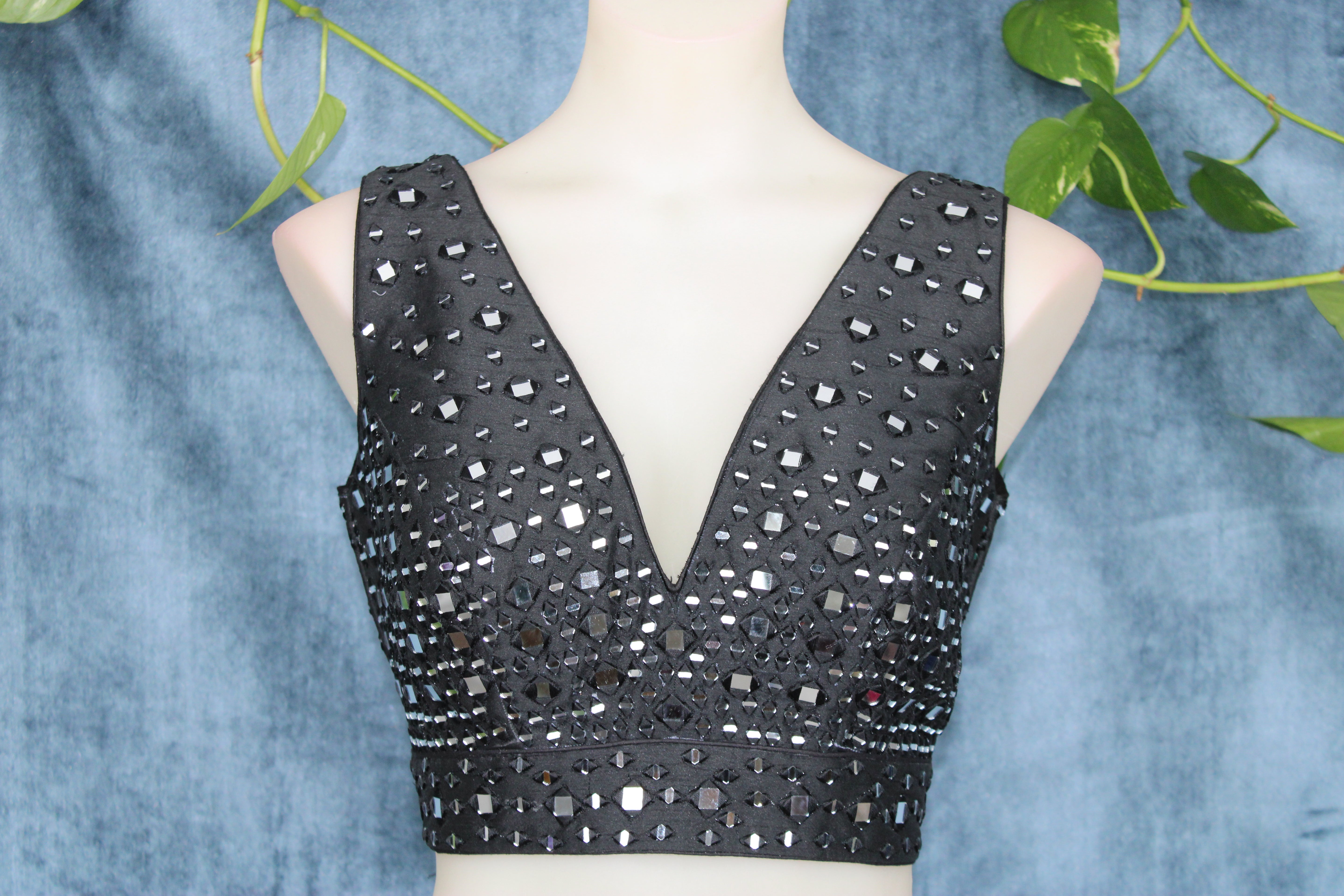 Isha - Mirror Work Embroidery Blouse