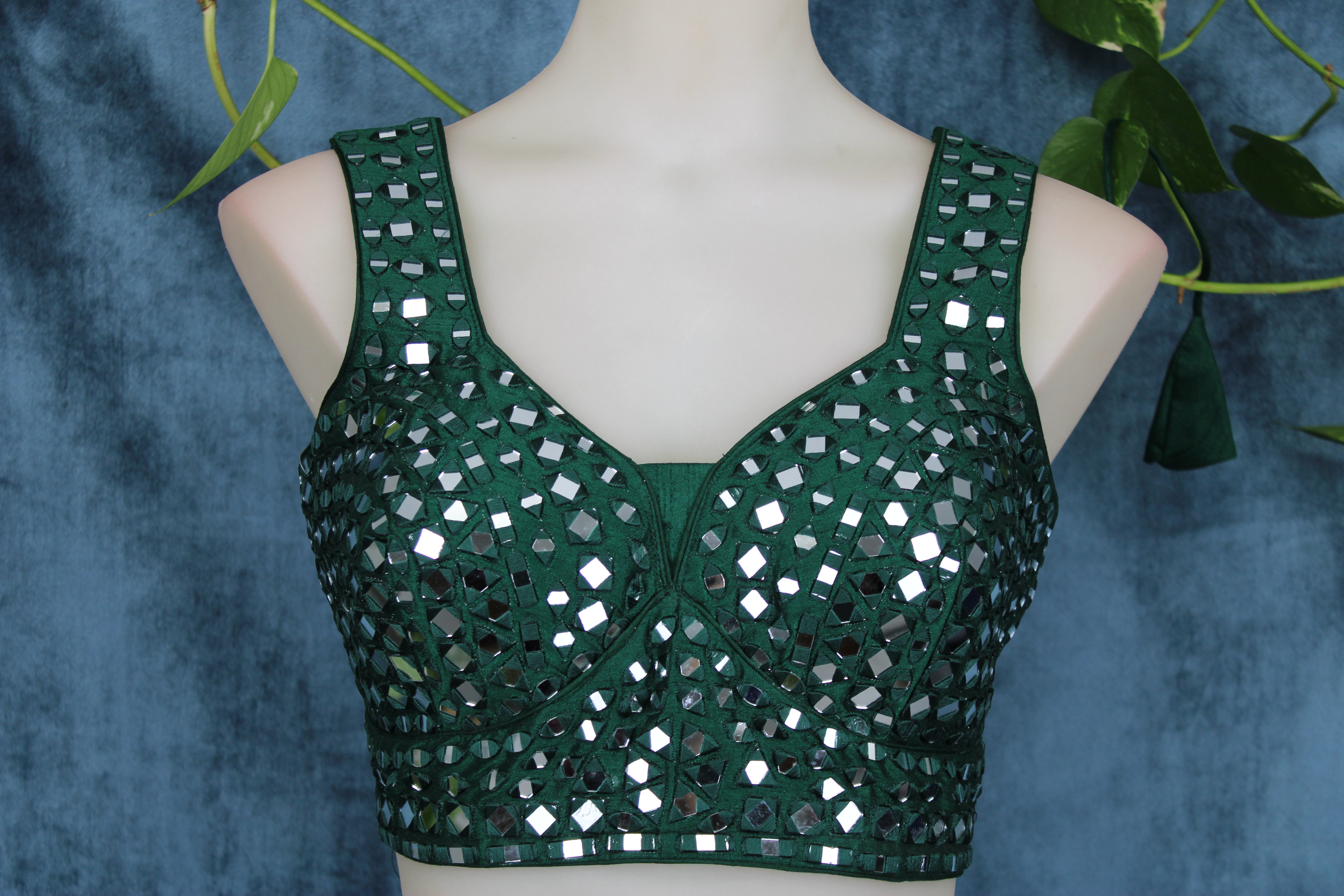 Isha - Mirror Work Embroidery Blouse