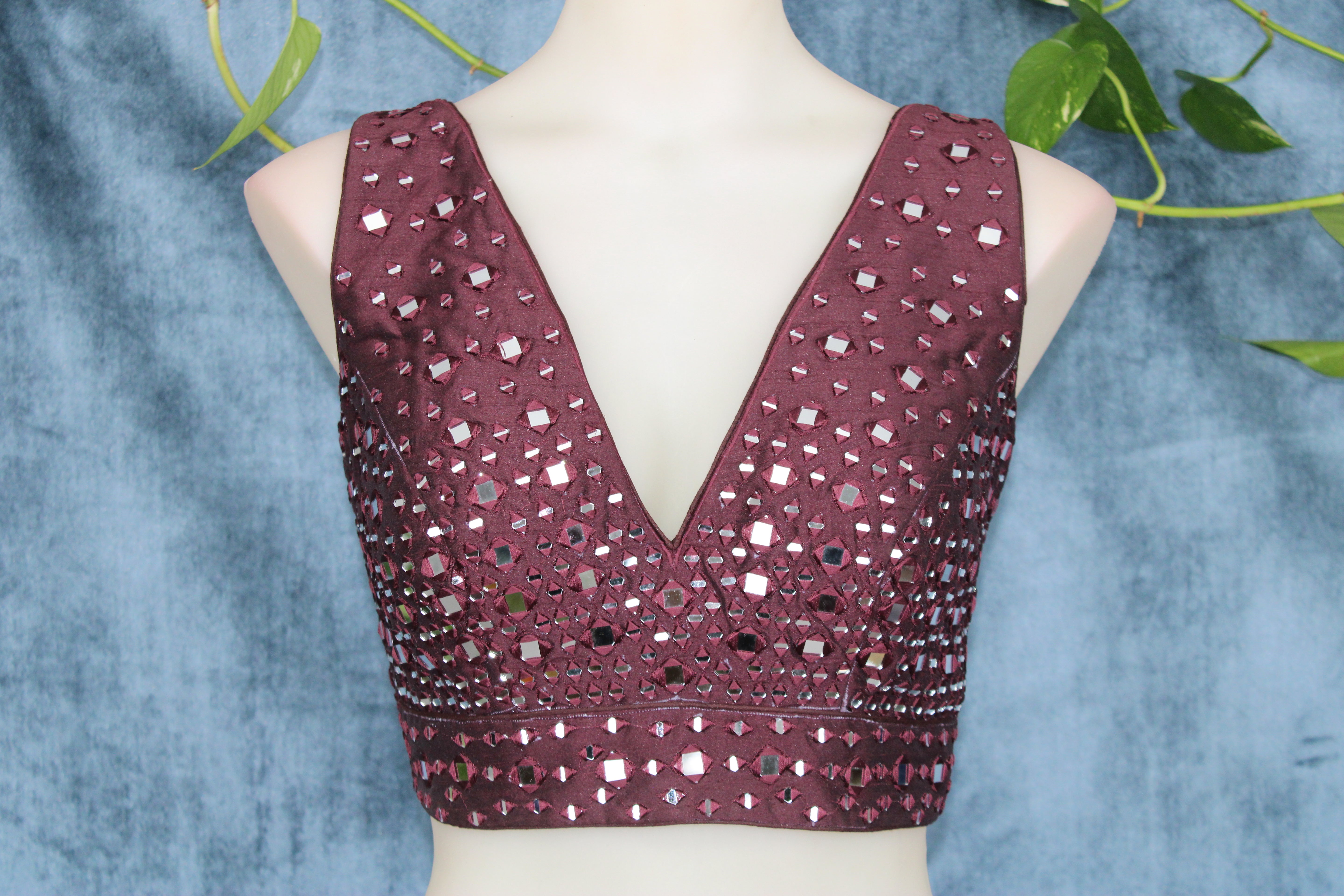 Isha - Mirror Work Embroidery Blouse
